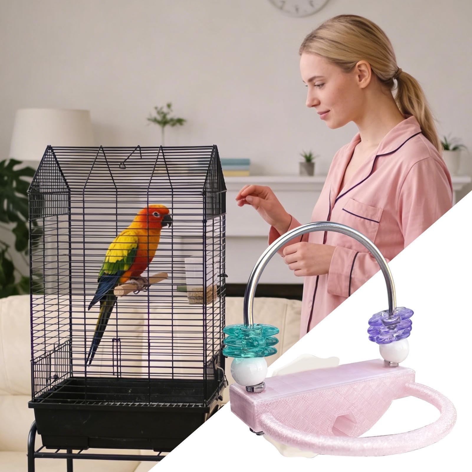天然木製 鳥用止まり木 高さ約65cm Amazon | 鳥止まり木 中型・大型インコ対応 ペット鶏止まり木 転倒しに
