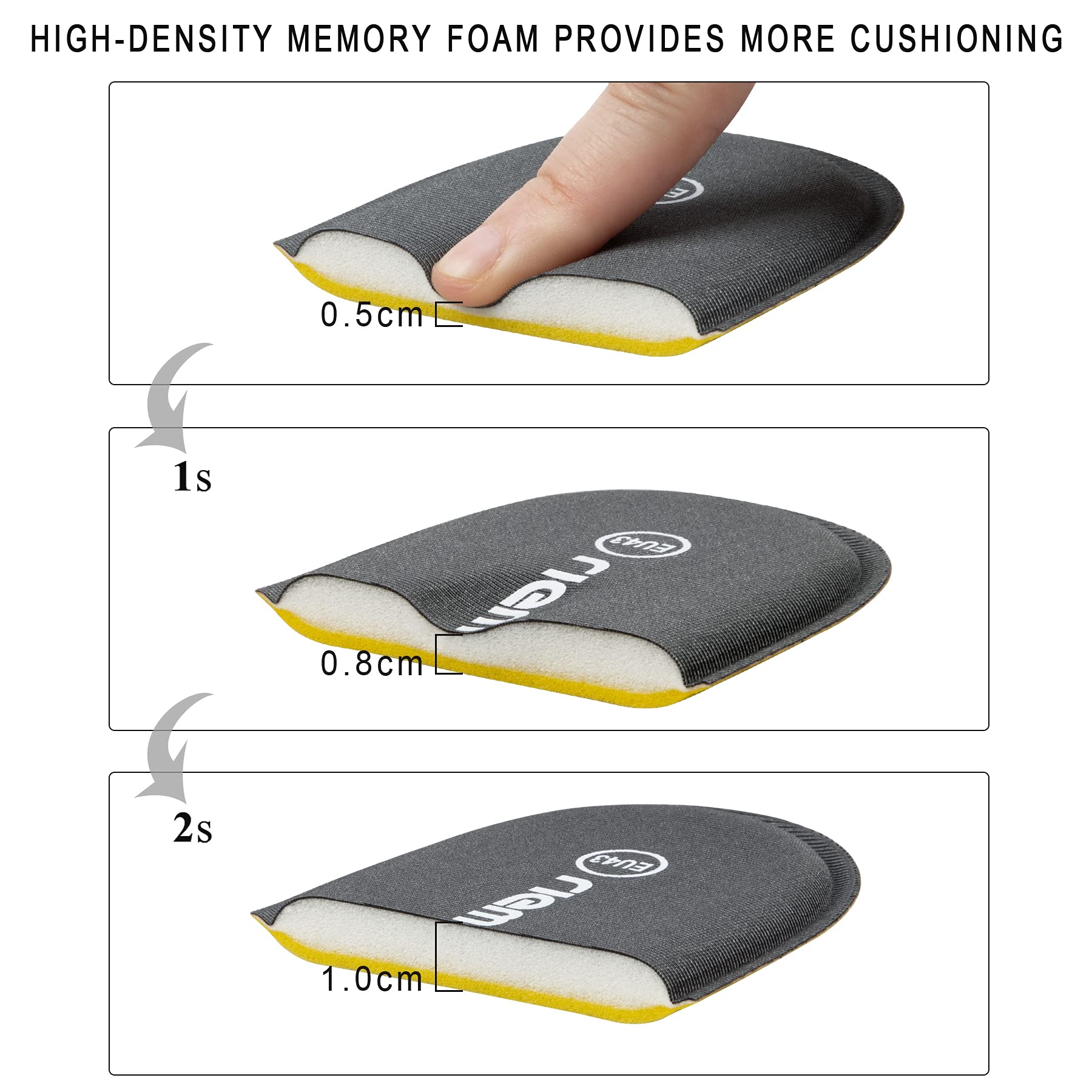 riemot Solette Memory Foam Uomo Donna, Soletta Scarpe per Stivali da Lavoro e Scarpe da Passeggio, Sport Solette per Assorbimento Degli Urti e Ammortizzazione, Soffice, Comfort38 39 40 41 42 43 EU