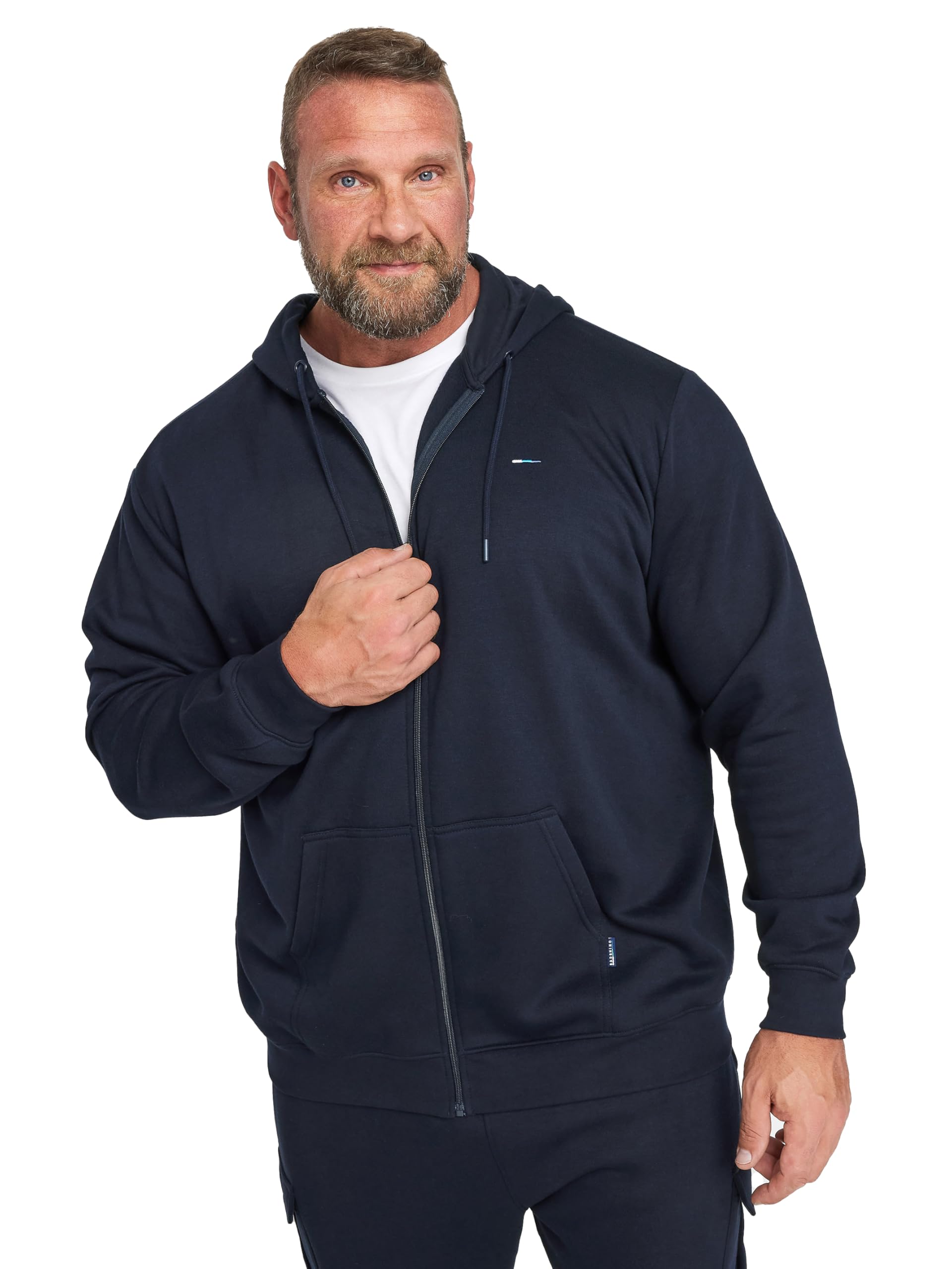 Badrhino Men's Blue Big & Tall Hoodie, Navy Xl Plus