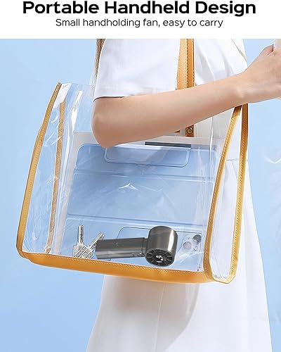 Miniatura 8 de Ventilador de mano portátil refrigeración de alta velocidad, mini ventilador recargable por USB con batería de 4000 mAh, 12 horas de duración de la