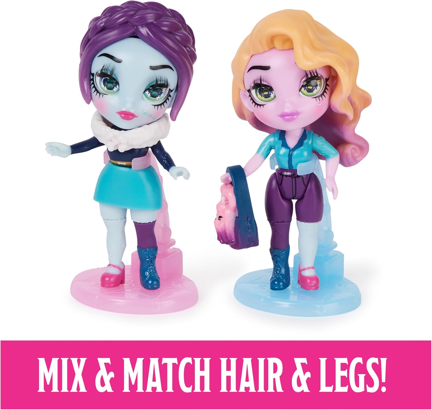 Zombaes Forever, Wild Vibes, Rest in Show Zombie Dolls & Accessories Deluxe Set, 2 Exclusive 3.5-inch Figures, 2 Pets & More, Kids Toys for Girls