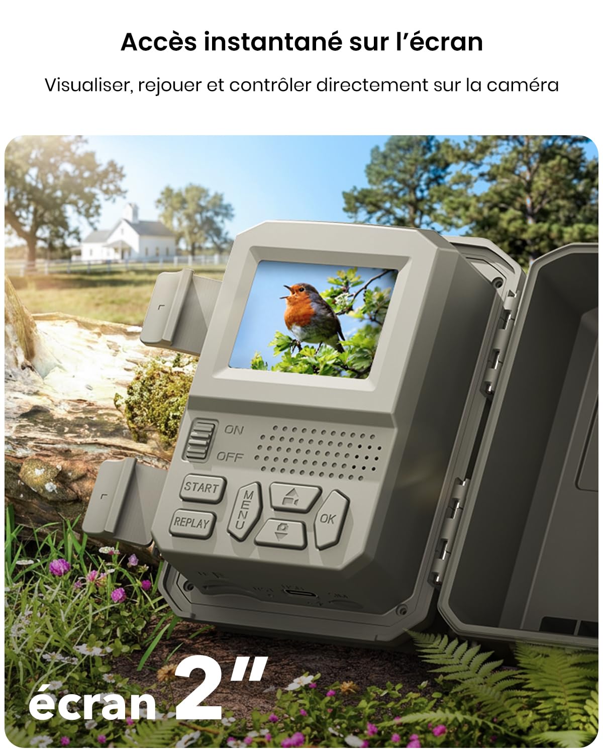 Misstech Caméra de Chasse Solaire 4K 64MP, Vision Nocturne, sans Abonnement