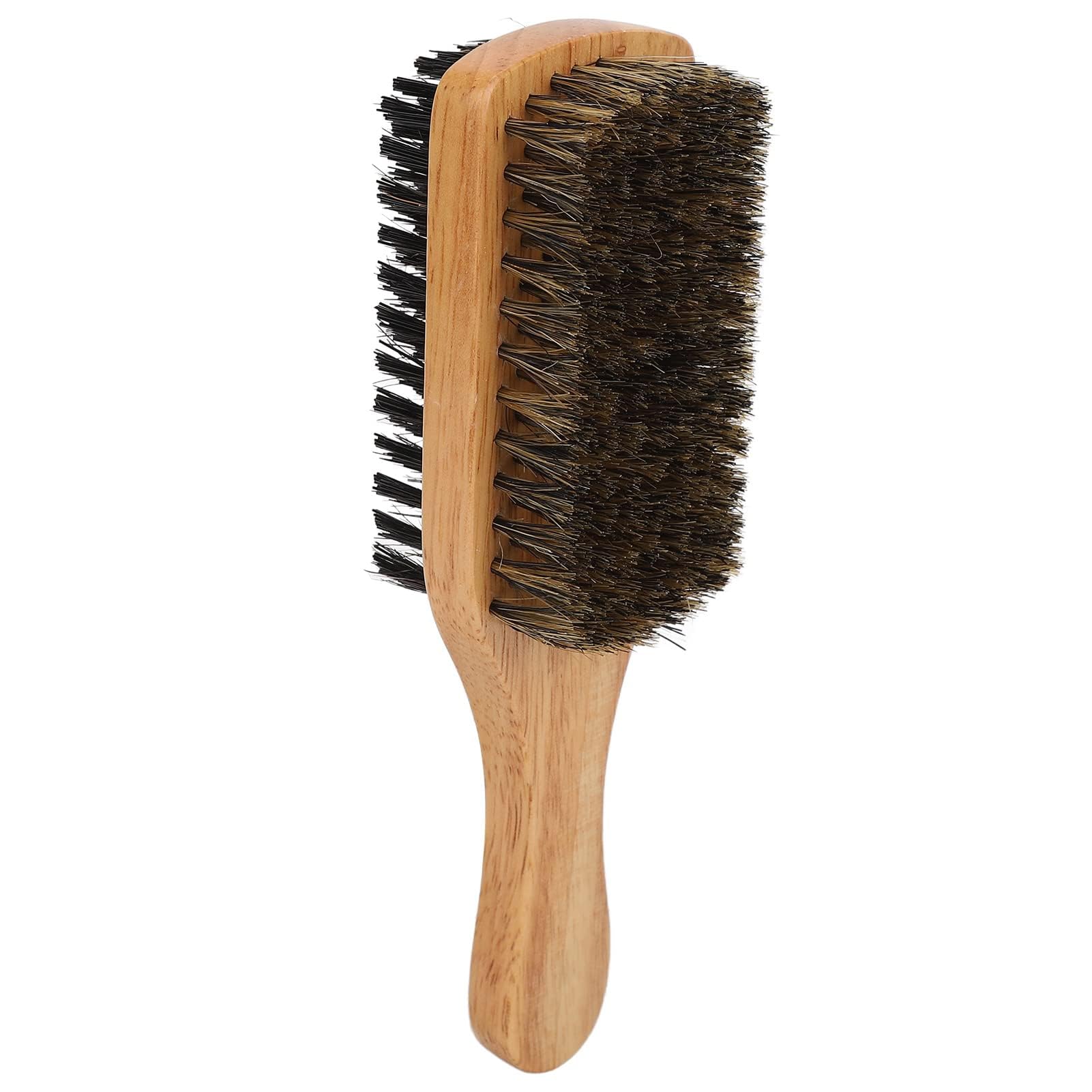 CYTGOUPER Double Sided Beard Brush, Imitation Bristle with Rubber Wooden Hair Brush for Men, Hairr Brush for Men, Bristle Hair Brush