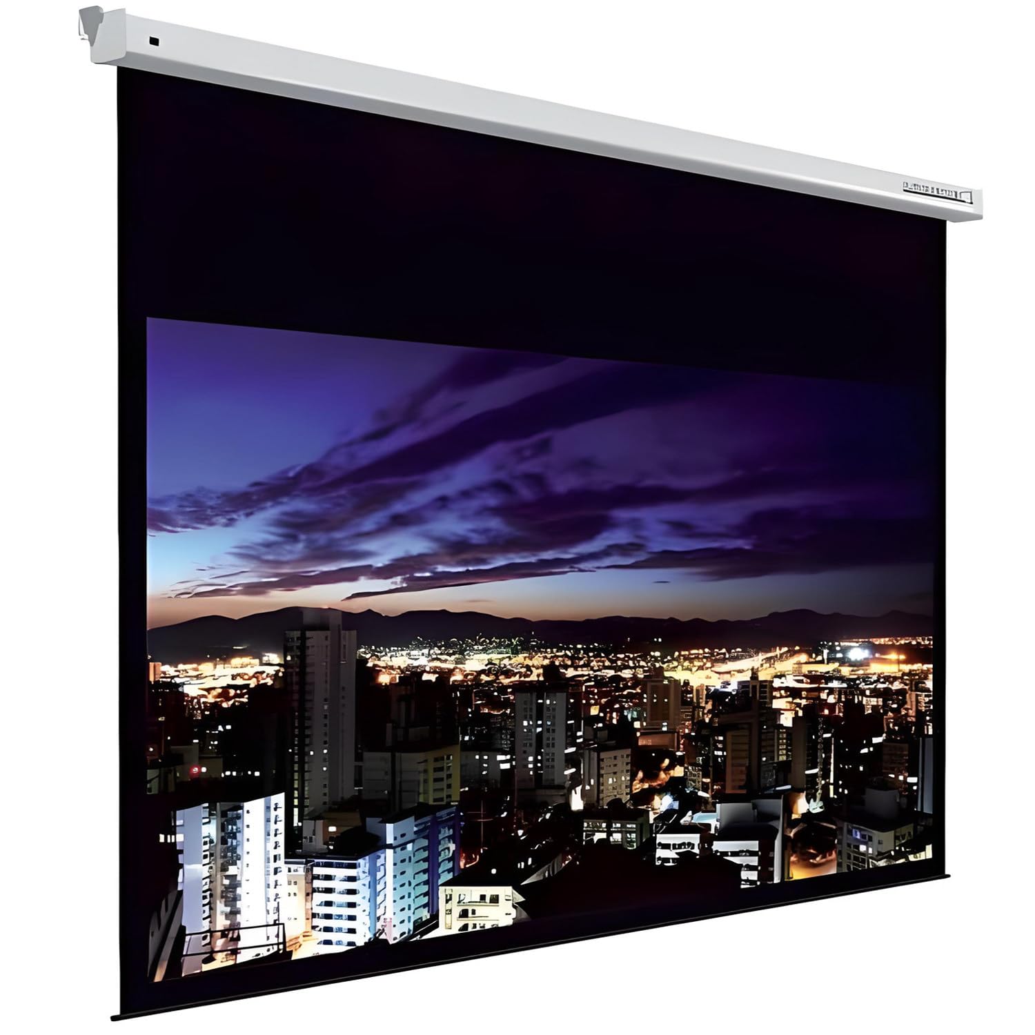 16:9 Schermo Proiezione,Schermo Proiettore,Telo Proiettore Motorizzato con Telecomando,Telo Proiezione,Montaggio Muro Soffitto,per Cinema Casa,Conferenze White-133