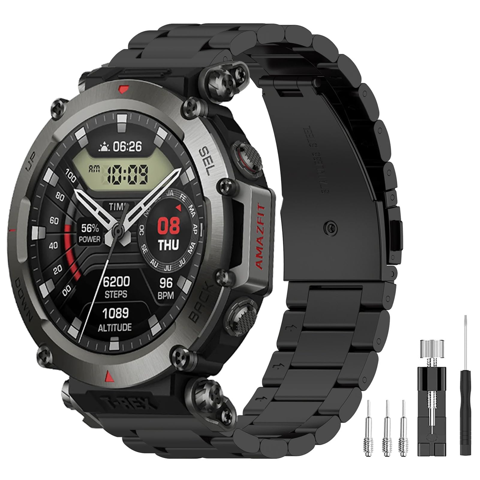 Replacement Band Compatible With Amazfit T Rex Ultra Metal