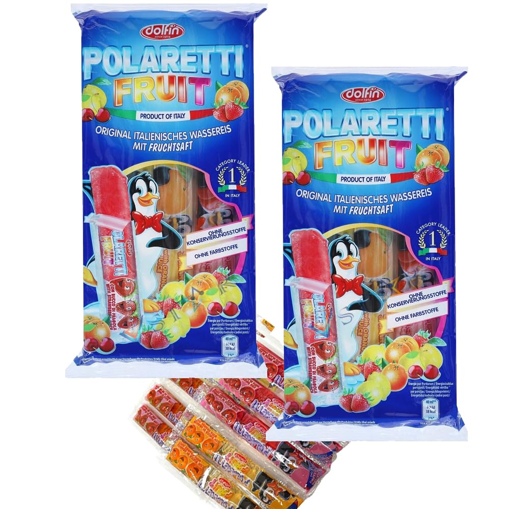 VSTAR Polaretti Fruit Juice Freezer Pops Ice Lollies to Freeze 40ml | Perfect for Summer Treats Ice Lollies (20 Pieces)