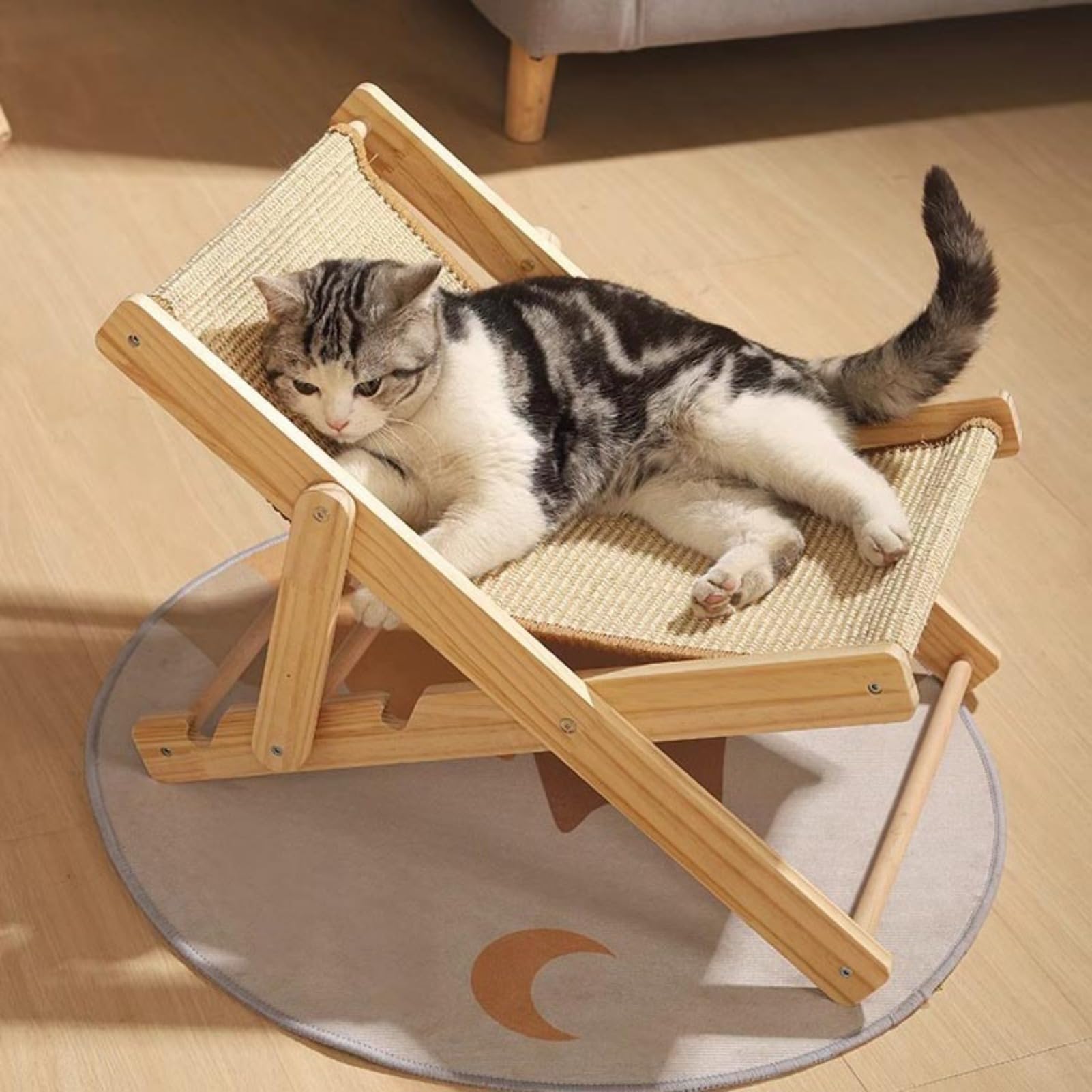 Rascador Para Gatos Ovalado De Cartón - Resistente, Para Afilar Uñas Y Descansar, Tamaño Pequeño O Grande, Para Gatos Y Perros Pequeños