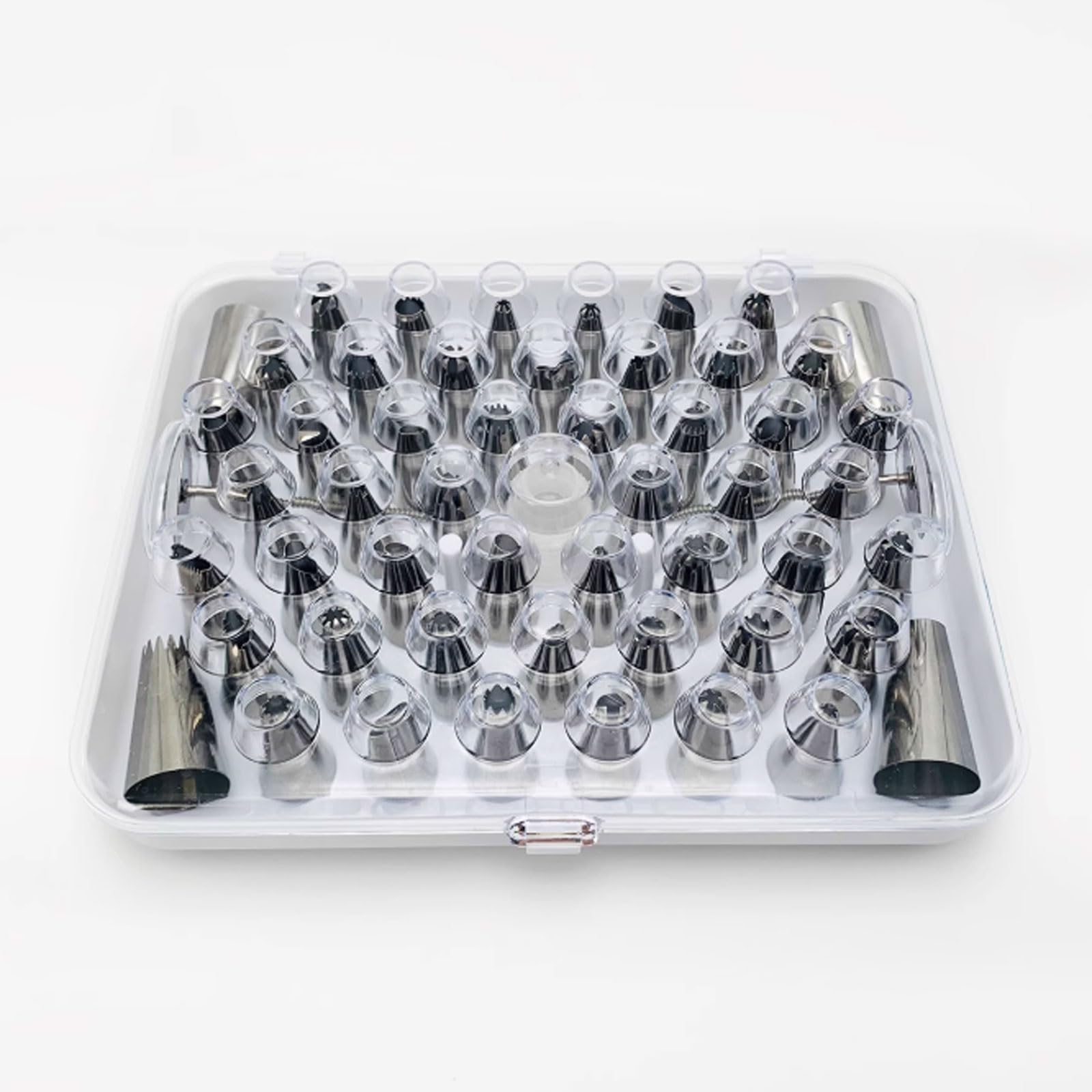 Juego de decoración Pasteles 25/26/55 Piezas, Bolsas Reutilizables Acero Inoxidable, Herramientas Completas for Hornear for Puntas Crema pastelera(55 pcs Set)