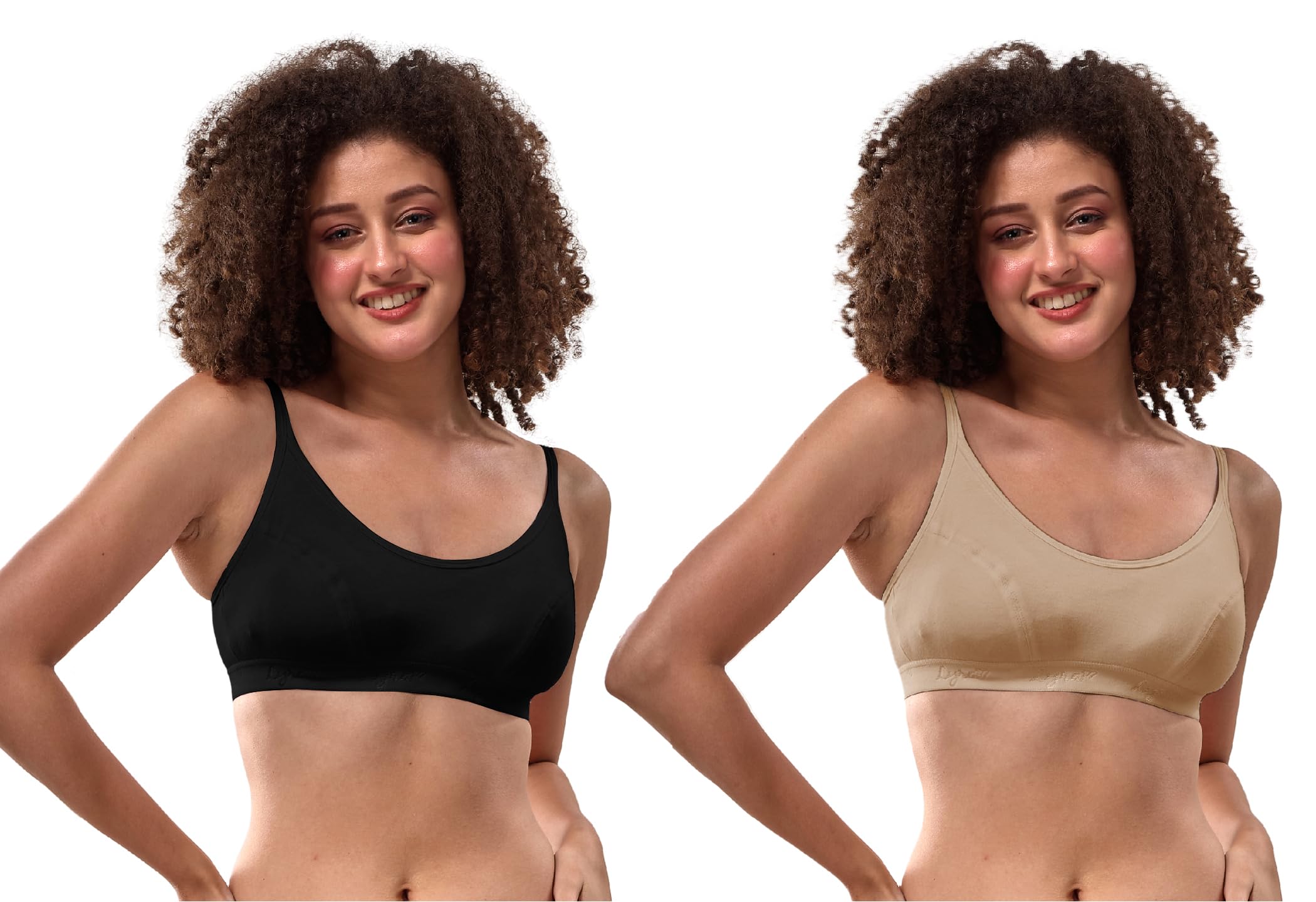 Women's Cotton Sports Bra (Pack of 2) – Non Padded, Wire Free, Comfortable & Breathable Activewear for Yoga, Gym & Everyday Use-image-11