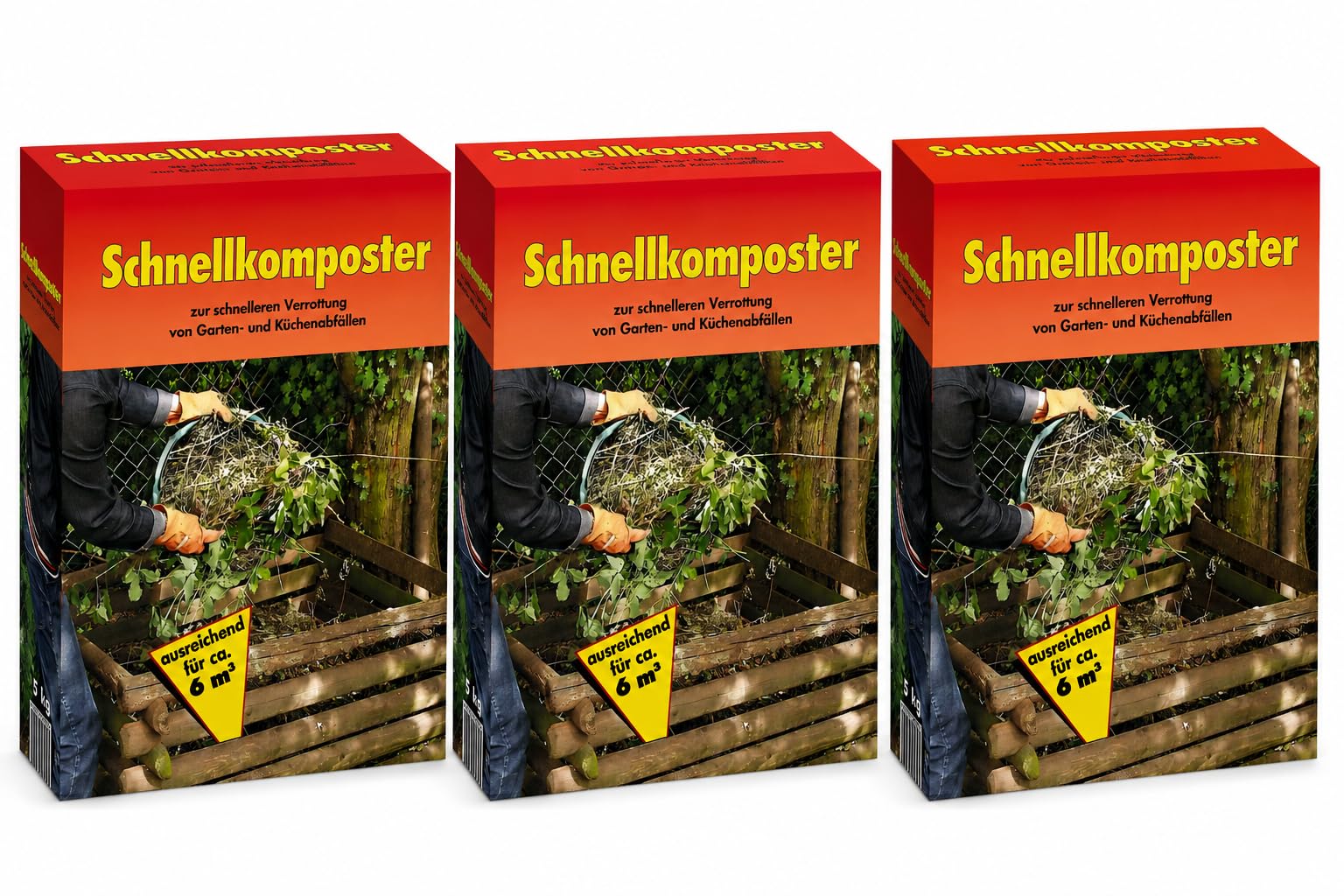 Generisch Schnellkomposter 3 x 5 kg (15 kg) Kompoststarter & Rottebeschleuniger, NPK 4+3+3, für Garten- und Küchenabfälle, fördert Humusbildung und Kompostierung | Schnelle Rotte, Fördert Humus, Aktiviert Mikroorganismen, Für Gartenabfälle ,Einfache Anwen