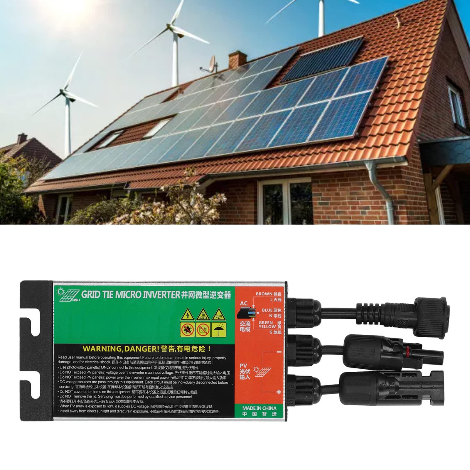 Micro Inverter Solare Depisuta 700W - MPPT, Ingresso 18-50V, Uscita AC230V, Impermeabile - Foto 13