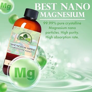 Organa Pure Crystalline Liquid Magnesium Supplement - 30 PPM - High Absorption Magnesium (8 oz.)