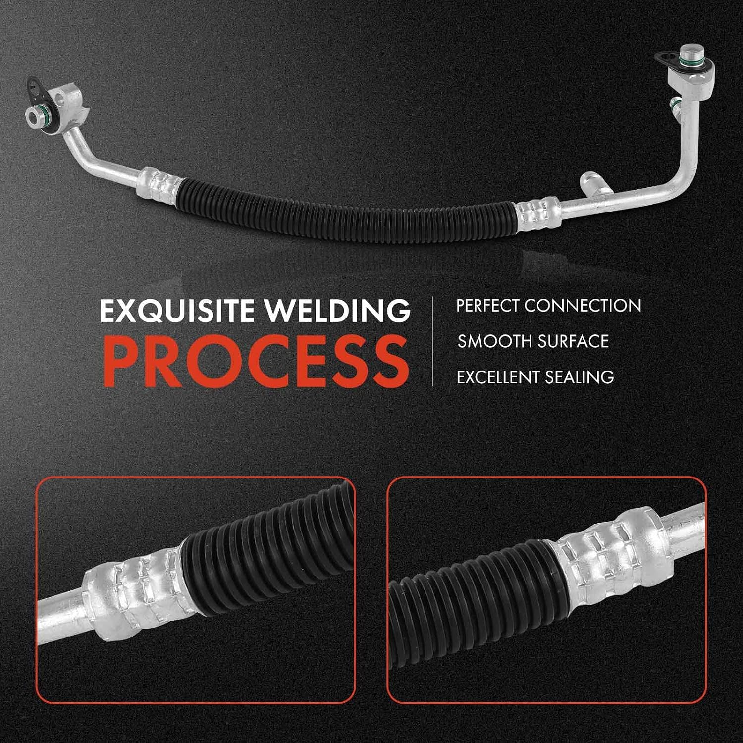A-Premium A/C Discharge Line Hose Assembly Compatible with Chrysler Sebring 2007-2008 2.7L, Dodge Avenger 2008 2.7L, Compressor to Condenser