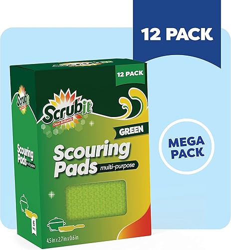 Miniatura 4 de SCRUBIT Esponja multiusos para fregar platos, almohadillas antiarañazos, esponjas de limpieza para ollas, platos, utensilios y utensilios de cocina