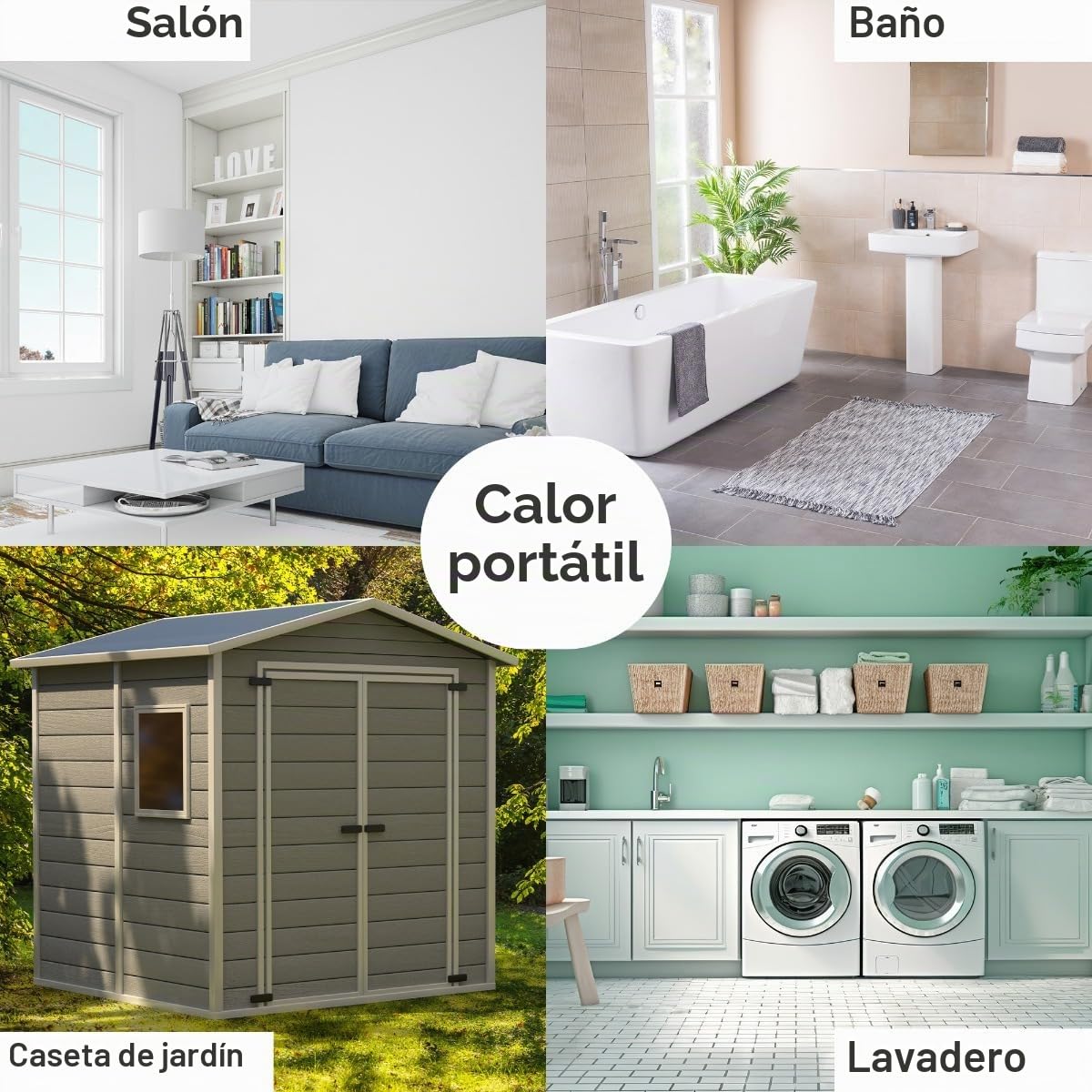 Clatronic® Calefactor convector | Calefactor móvil para casetas de jardín, garajes & Co. | Calefacción para baños | con ventilador | hasta 40 metros cuadrados | ahorro de energía | KH 3433 N