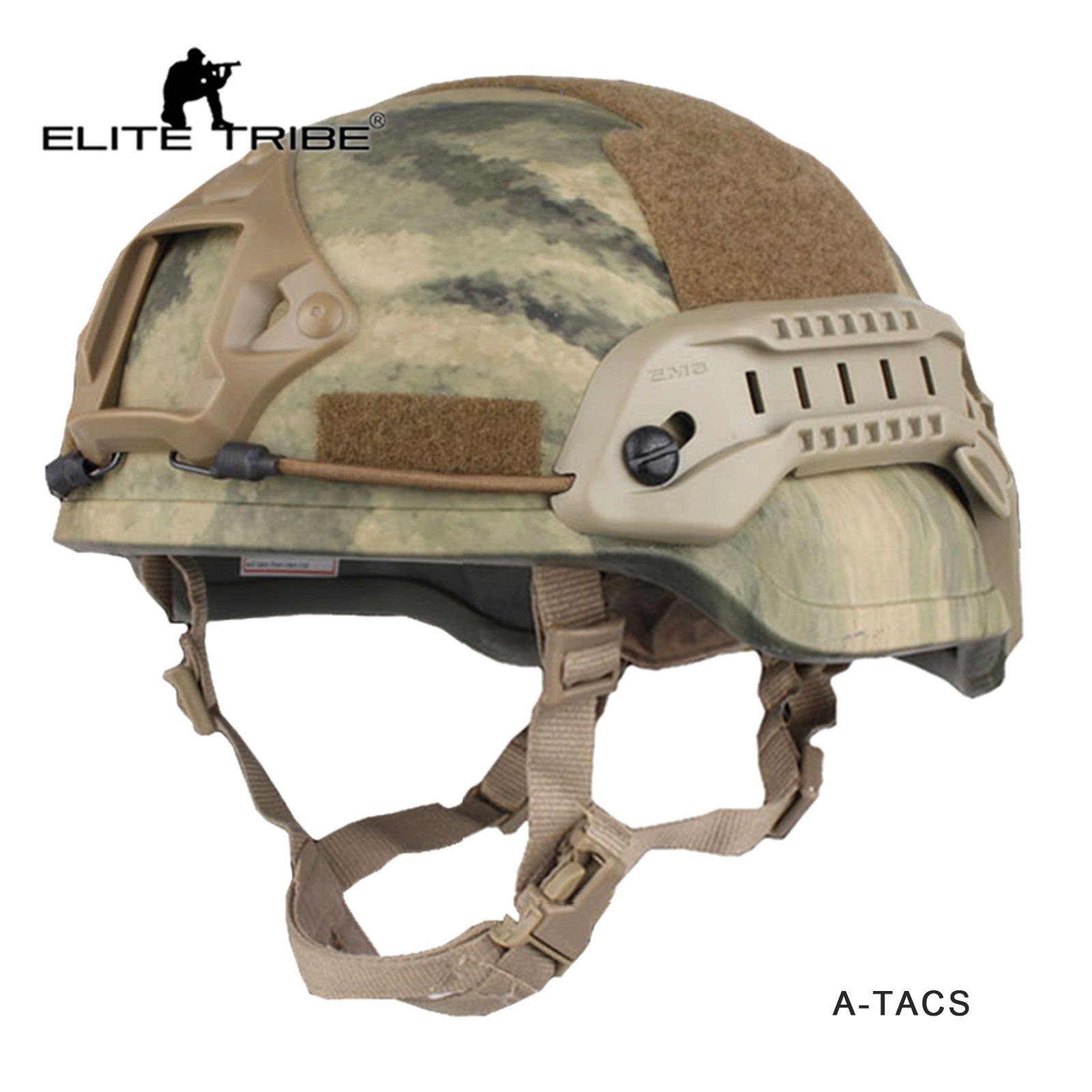 Elite Tribe Tactical ACH MICH 2002 Helmet Special Action Version Military Helmet (AT) : Sports & Outdoors