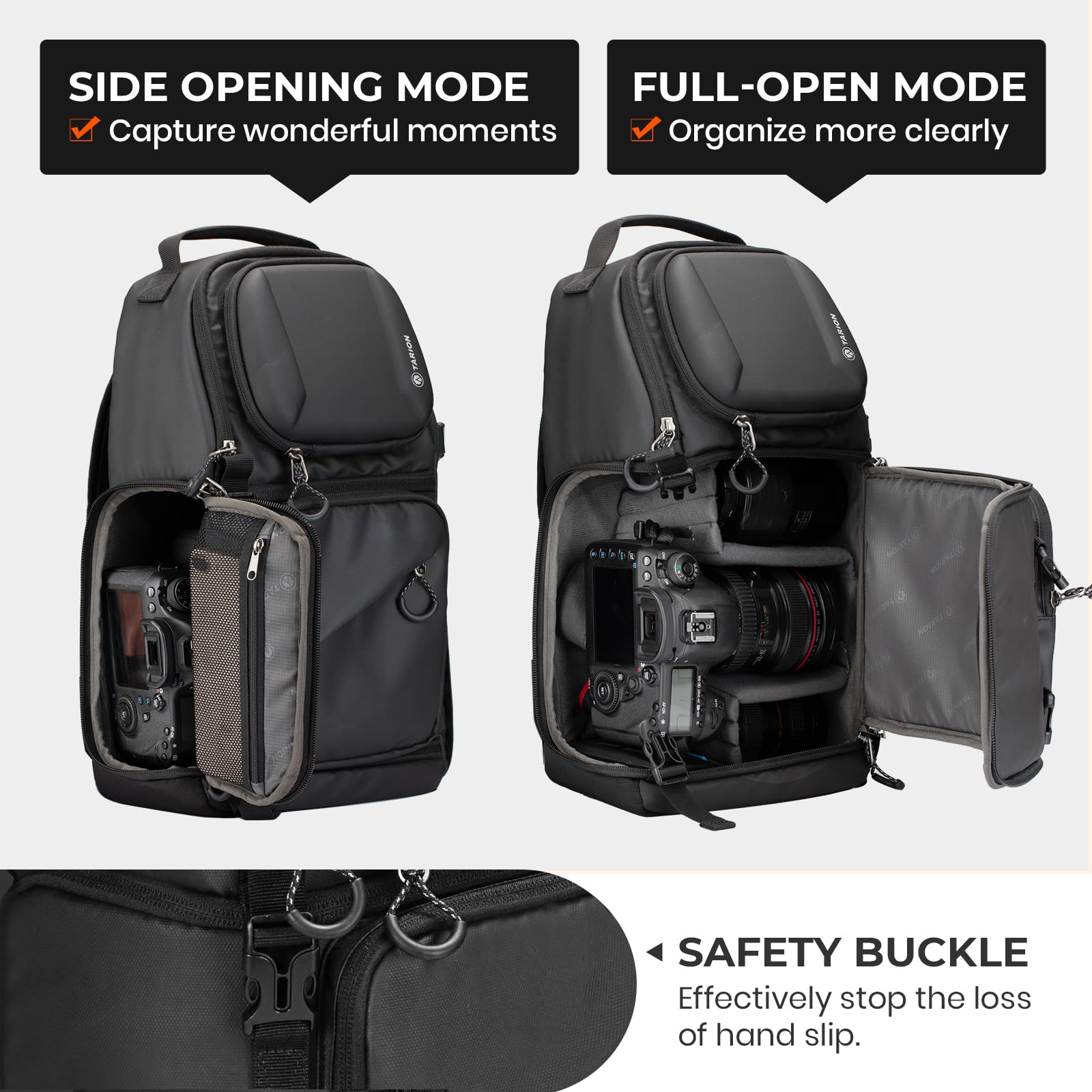 TARION TR-S - Borsa a tracolla per fotocamera, colore: Nero