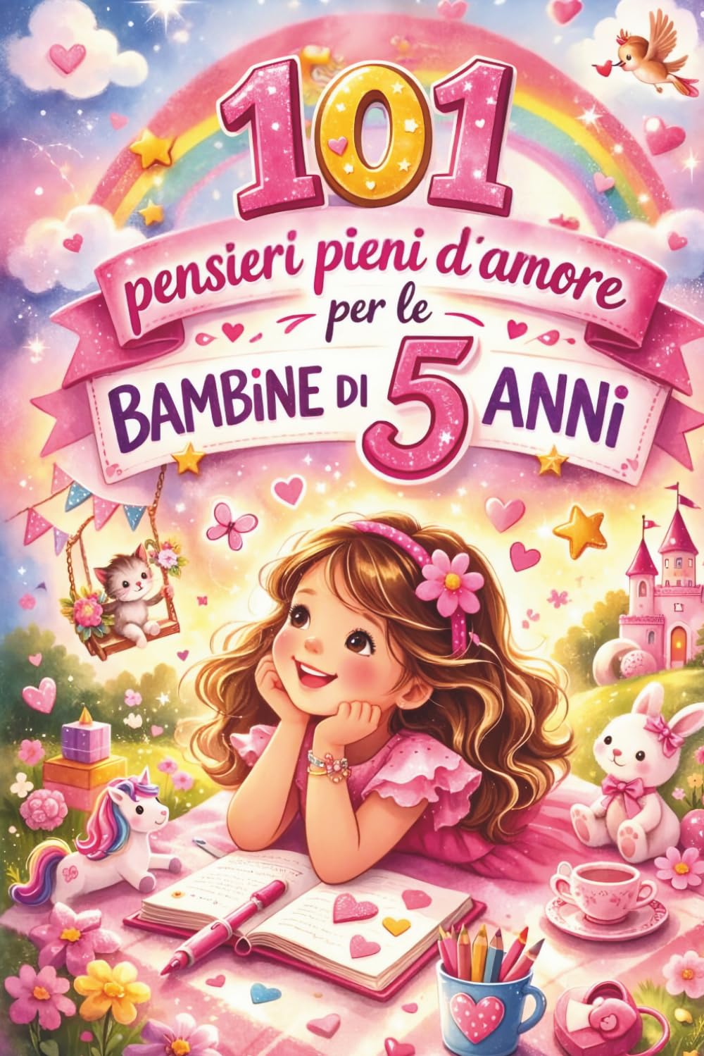 101 pensieri pieni d’amore per le bambine di 5 anni: Il regalo speciale per il 5° compleanno – pieno di forza, gioia e fiducia in sé