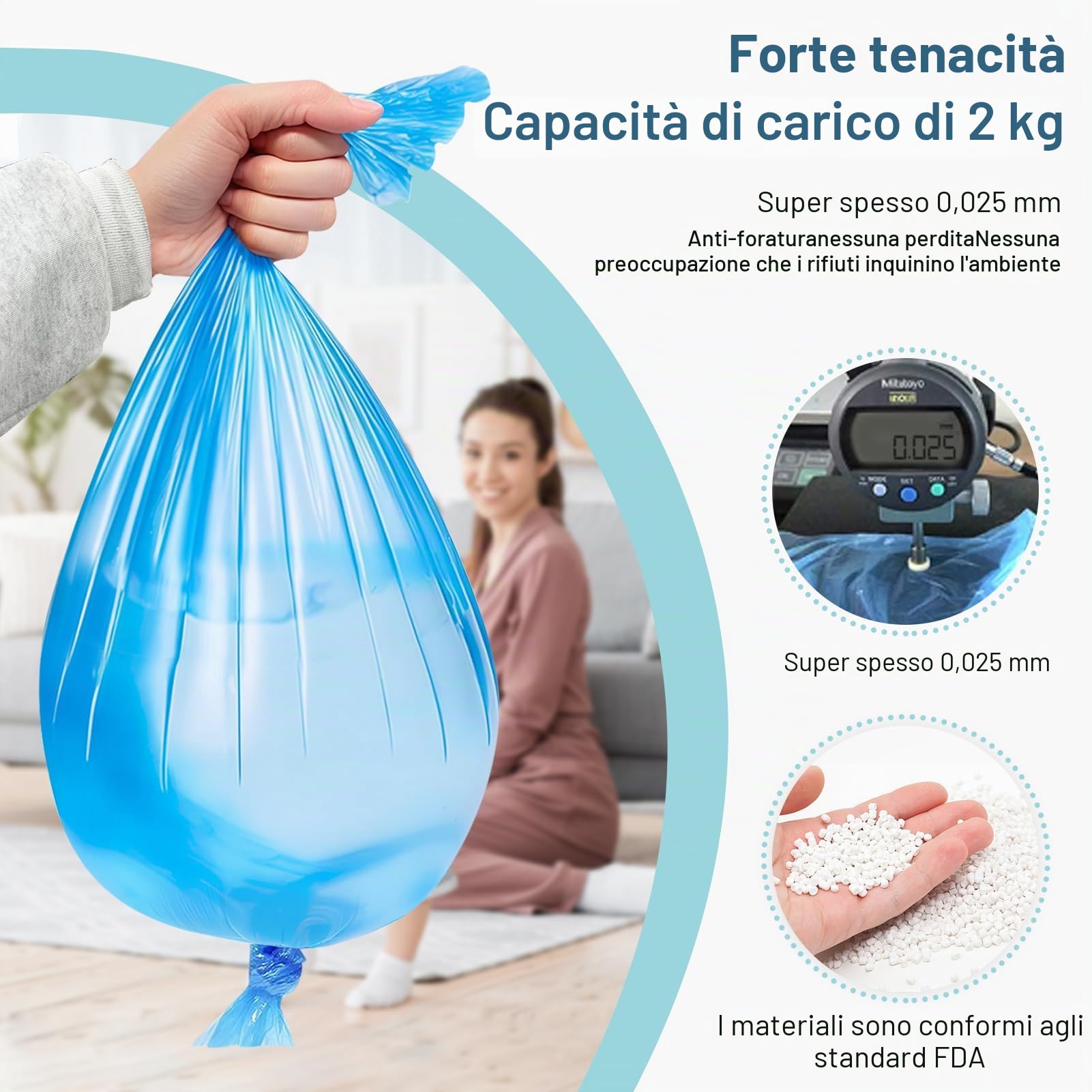 20 Pezzi Ricarica Mangiapannolinii, PARPAT 4,5m Sacchetti Mangiapannolini Antiodore Inodore Addensata Buste Ricarica Mangia Pannolini, Twist & Click