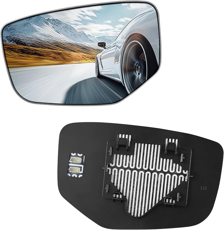 Vidro do retrovisor esquerdo plano com aquecimento SYKRSS para Honda Accord 2008–2012 – 1 unidade