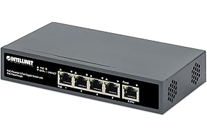 Intellinet PoE++ Powered 5 Port Gigabit Ethernet Switch with PoE Passthrough