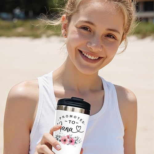 Miniatura 53 de Vaso de acero inoxidable de 13 onzas con aislamiento al vacío para gatos, divertida taza de viaje de café con tapa abatible, taza aislada para Una