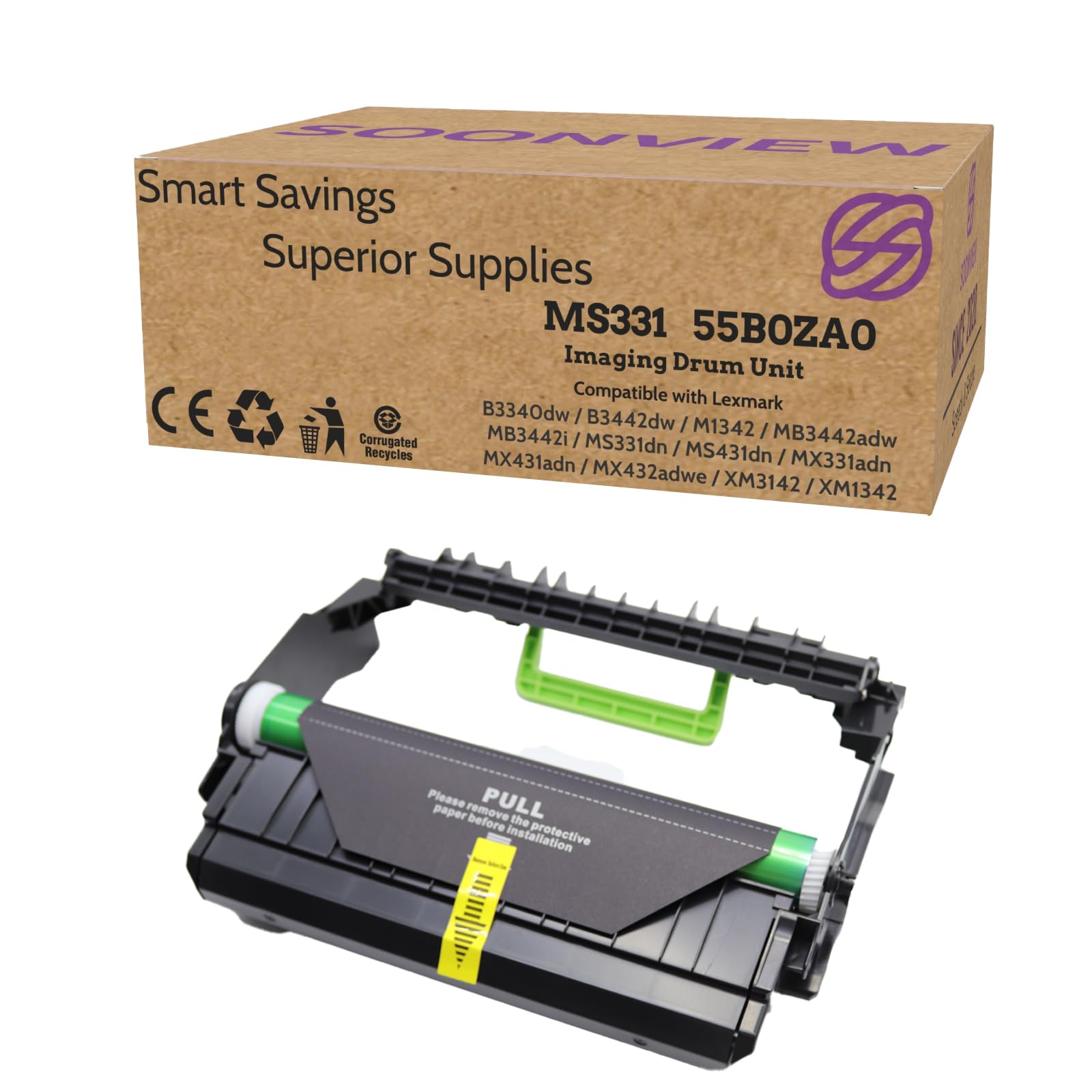 Tambour unité d'imagerie 55B0ZA0 MS331 Lexmark MX331adn - 8