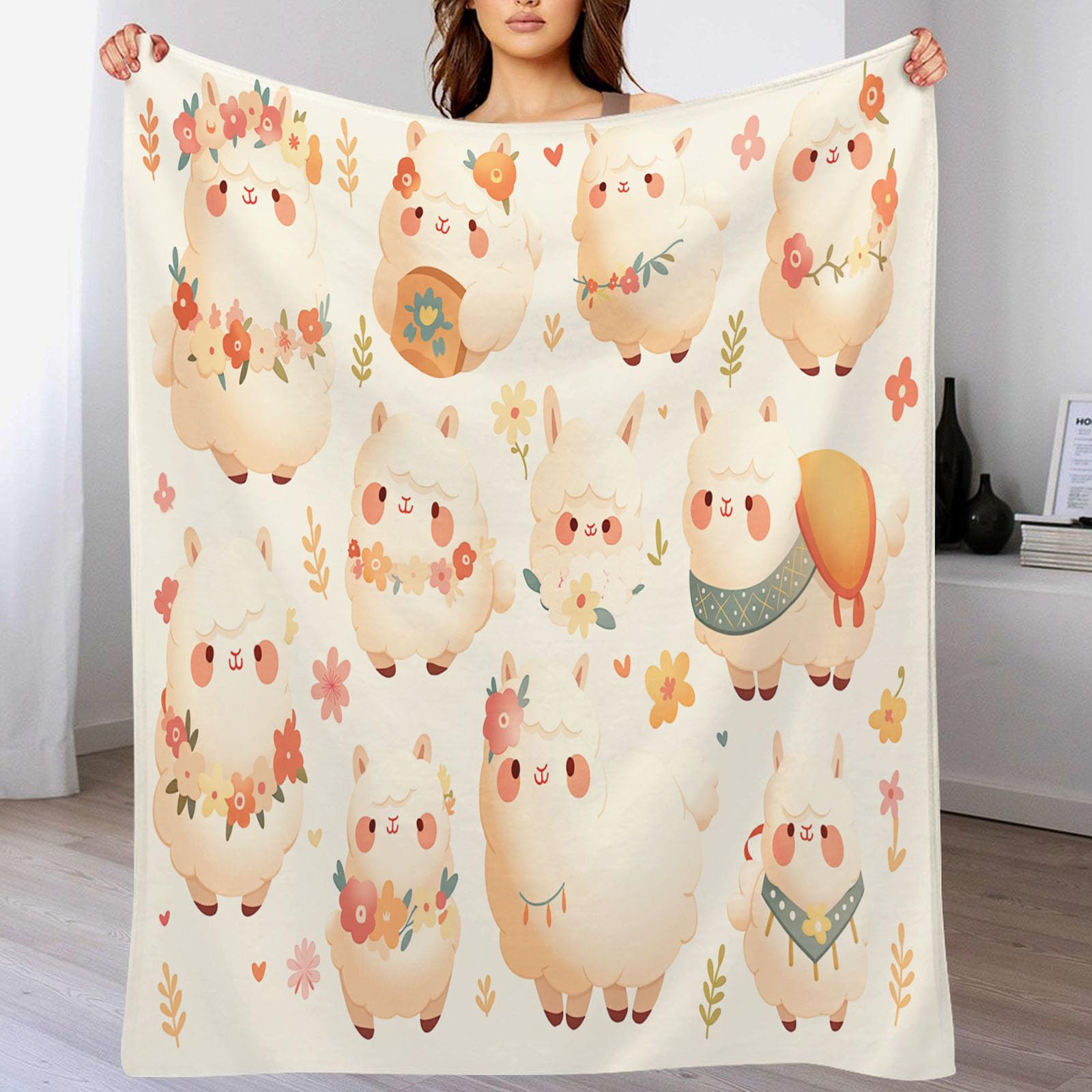 Plaid canapé chaud et doux en peluche rose pour stopper le froid pendant l'hiver