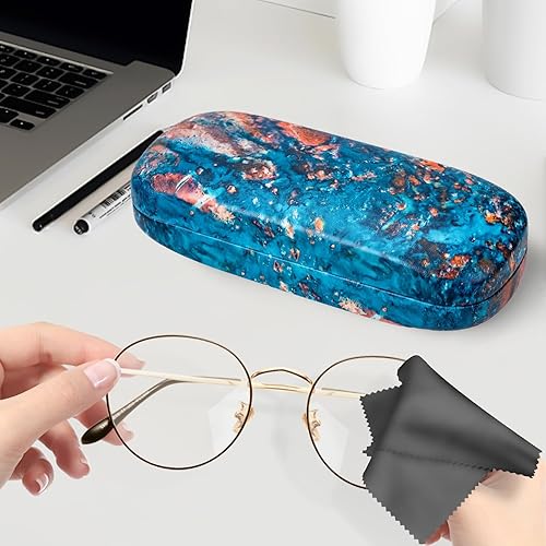 Estuche rígido de piel sintética para gafas, estuche portátil de viaje para hombres, mujeres, niñas, viajes, estudio, trabajo