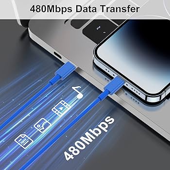 Amazon.com: 2Pack Blue Fast Charger Cable 6ft [Apple MFi Certified