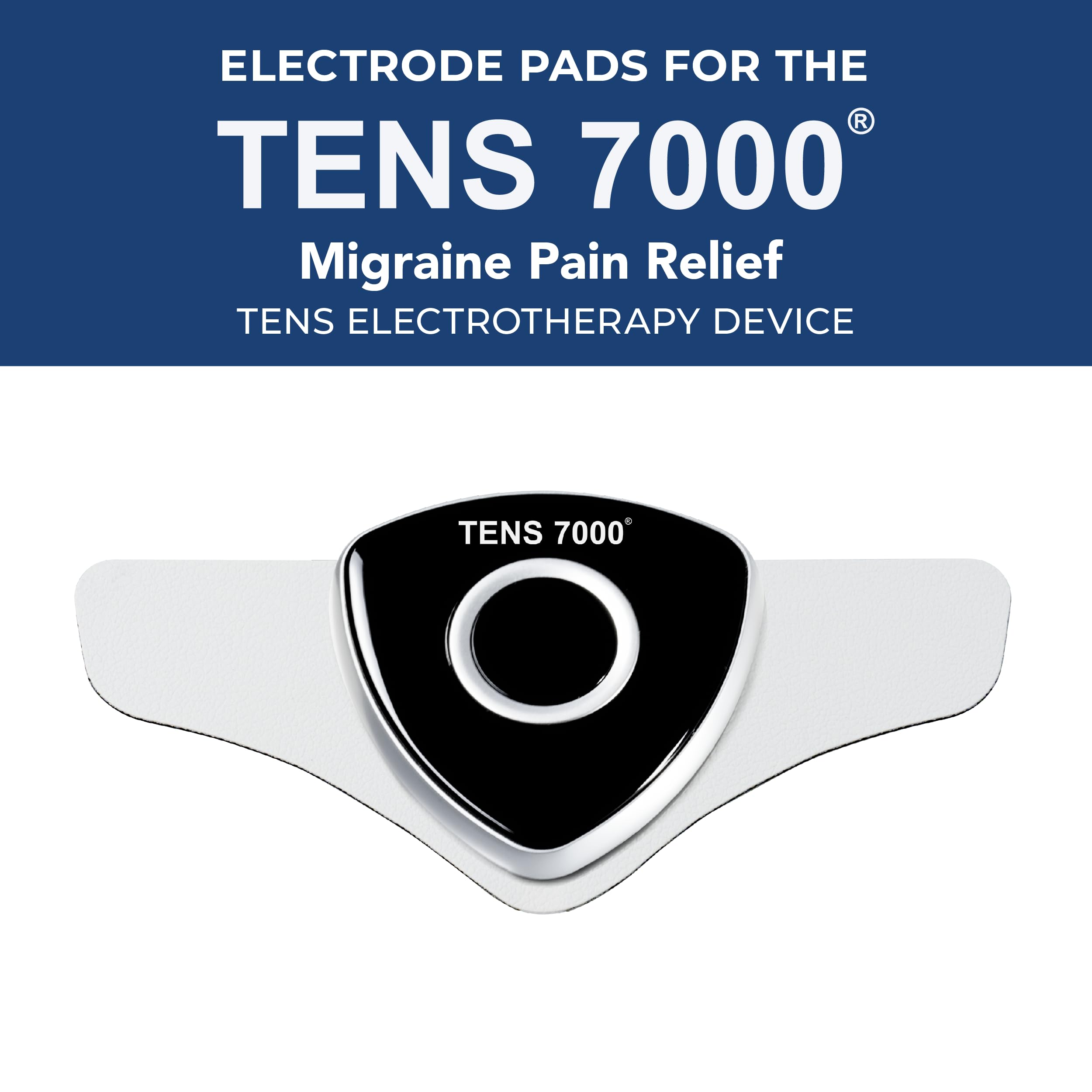 TENS 7000 Migraine Pads, 4 Count Per Pack – Compatible with TENS 7000 Migraine Relief Device, Replacement Pack, Wearable for Migraines and Migraña