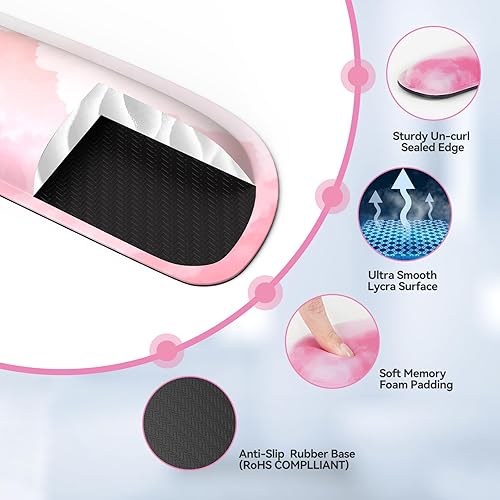 Miniatura 4 de TECKNET Reposamuñecas para teclado y alfombrilla para mouse con soporte de muñeca, juego de espuma viscoelástica para computadora, computadora