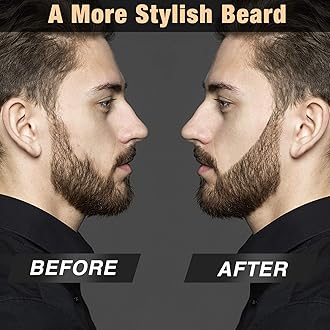Beard Pencil Filler for man Water Proof Beard pen and beard brush Long Lasting Coverage Natural Finish, Male Mustache Repair Shape, Effective Enhance Facial Hair ï¼Ë†BLACKï¼â€°
