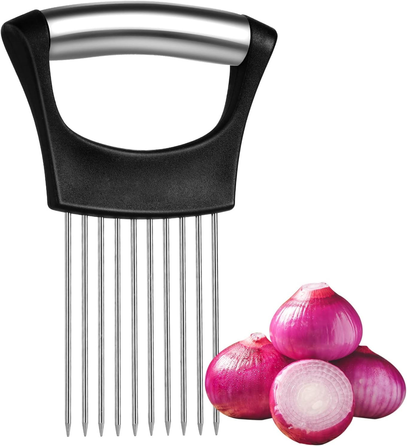 Onion Holder, All in one Vegetable Fruits Slicer, Meat Tenderizer