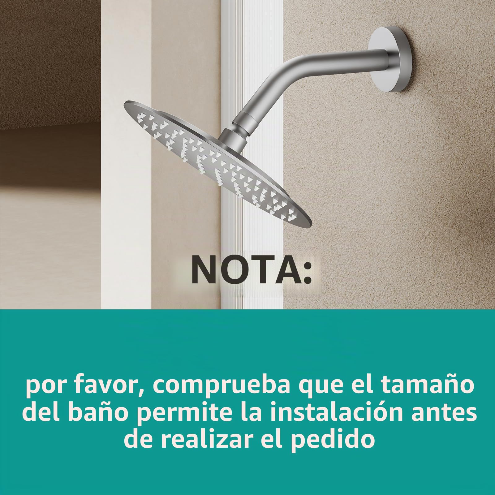 Cabeza de ducha de lluvia redonda, cabeza de ducha de lluvia de acero inoxidable de alto flujo, diseño de alta presión (Brushed Nickel, 8 pulgadas) 20CM