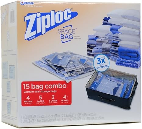 Ziploc Space Bag 15 Bag Space Saver 