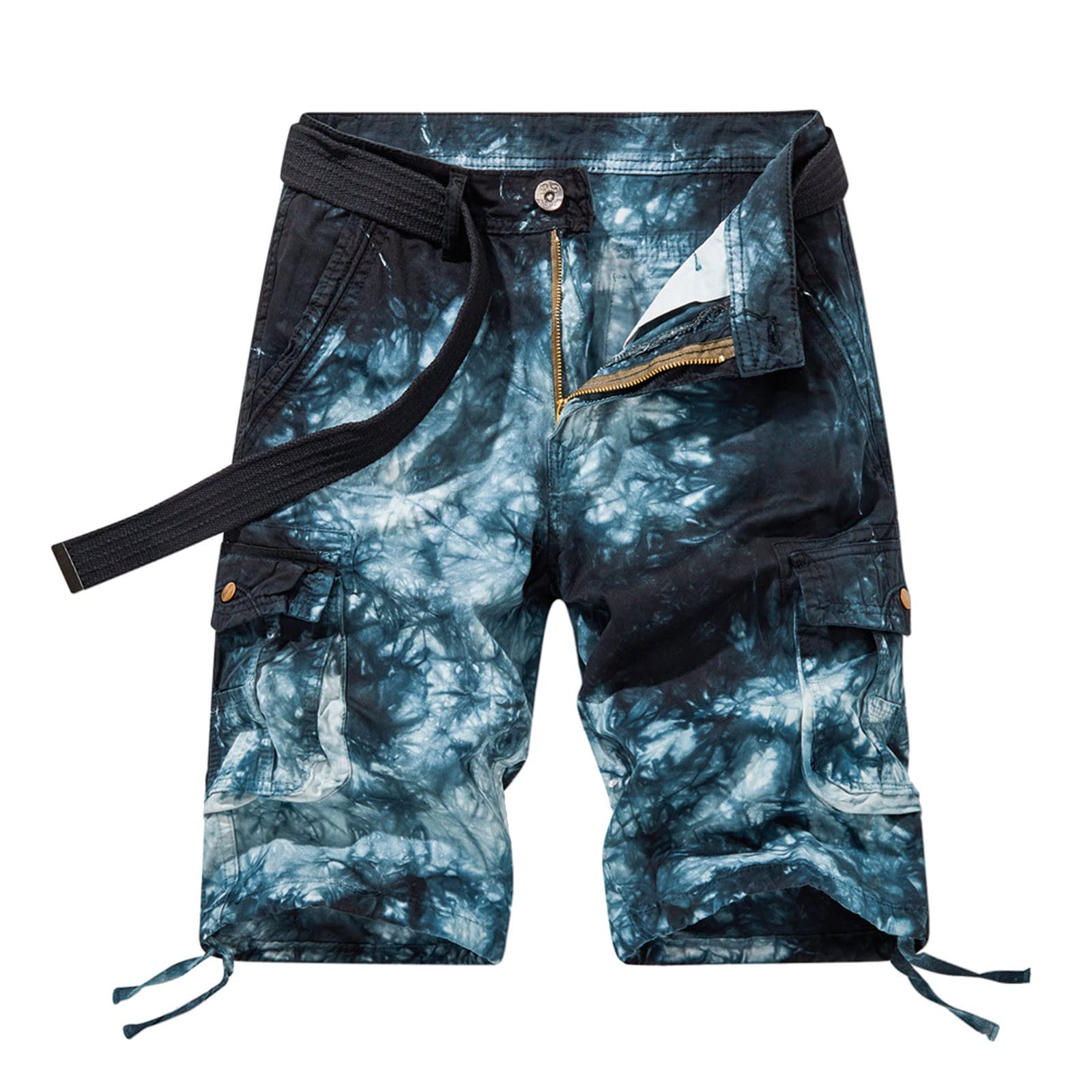 Men's Active Normal Waist Loose Multi Pocket Versatile Twill Cargo Shorts Born Primitive Shorts