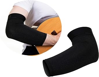 Grey short arm sleeve for guitarists, for Classical, Flamenco, Electric guitar players, Size Small/Medium