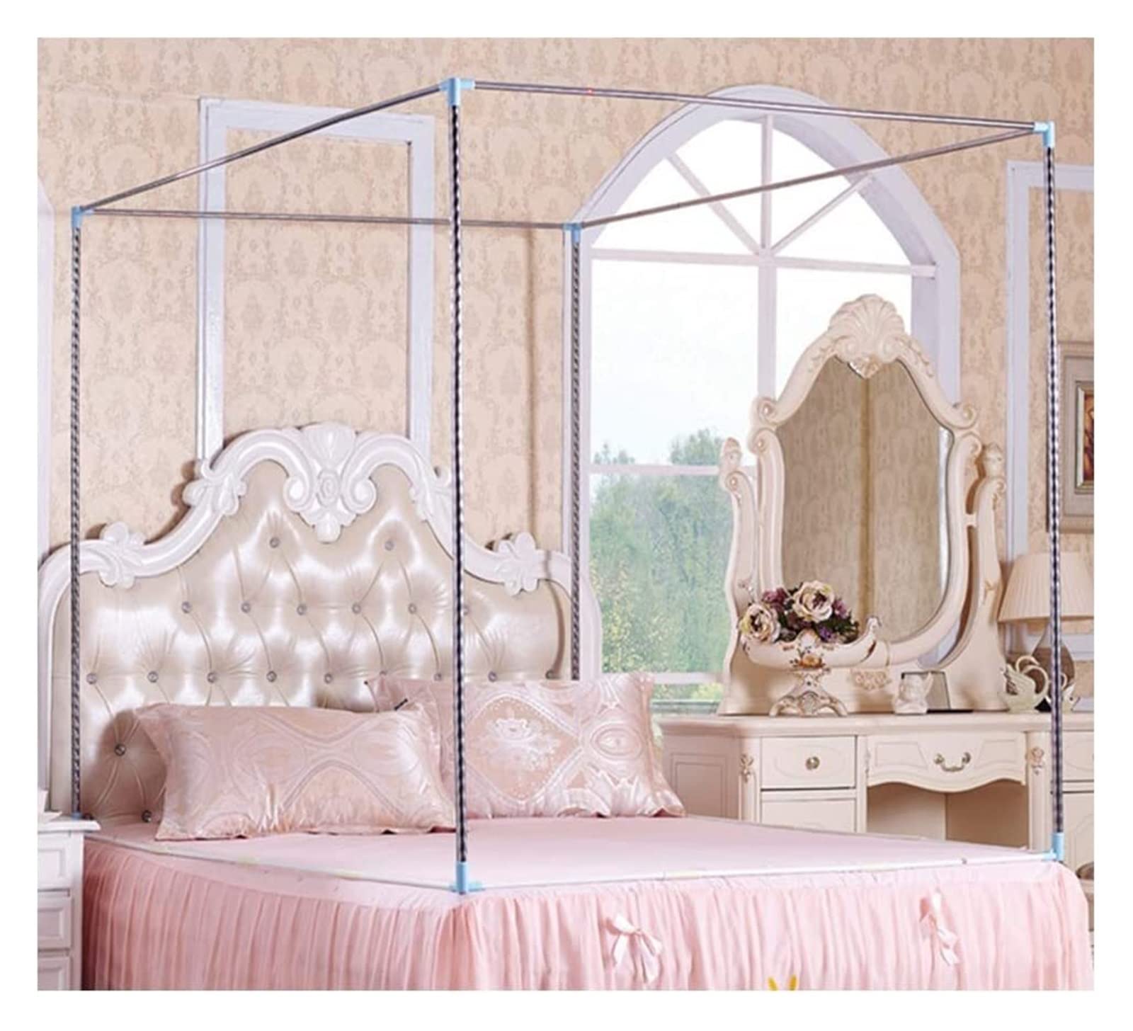 Baldaquin de lit en acier inoxydable pour créer une chambre parentale cocooning