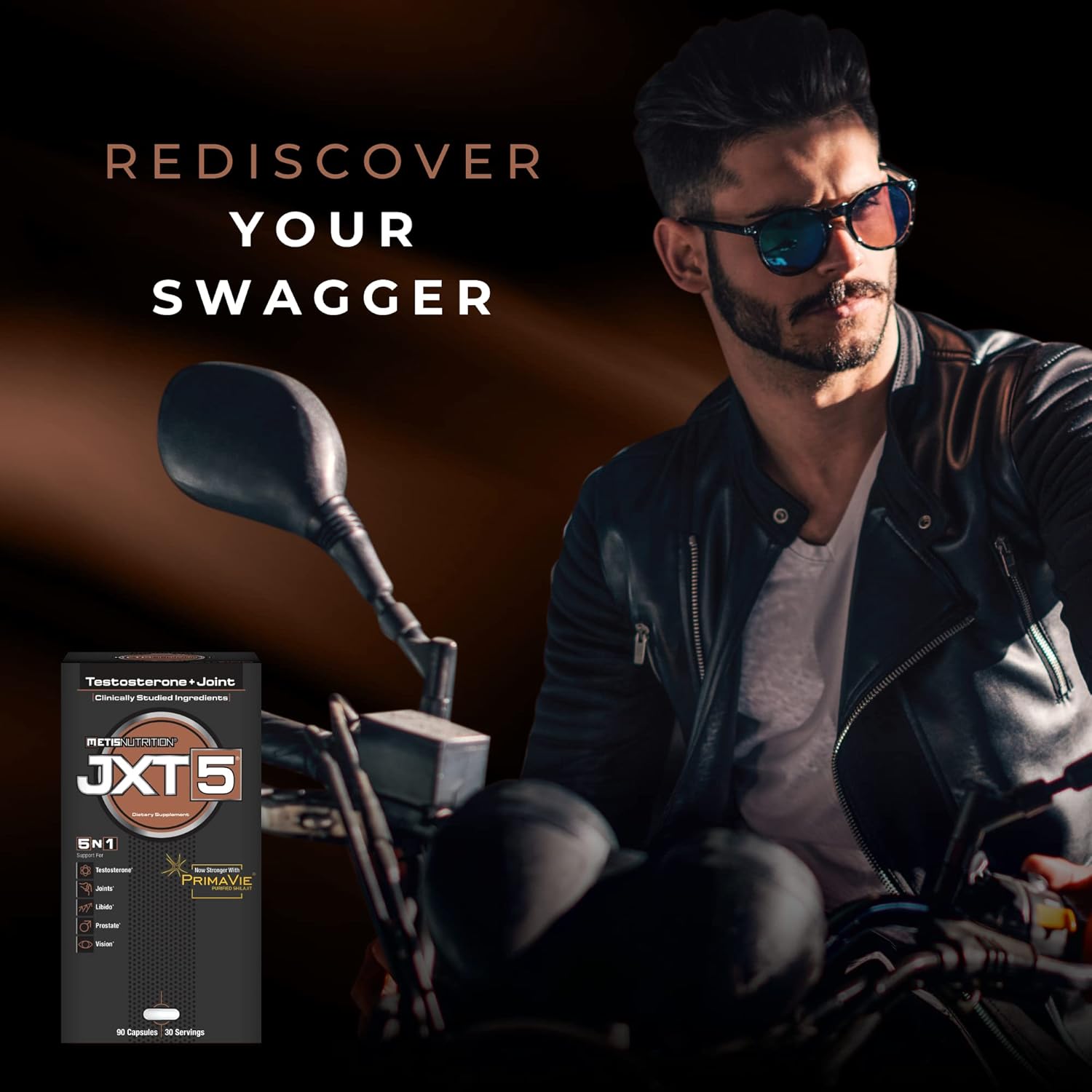 JXT5 Joint Health - 5-in-1 Men's Health Supplement to Libido, Prostate, and Vision - Test Boost, Joint Support, and Improve Energy (90 Capsules) - Image 3