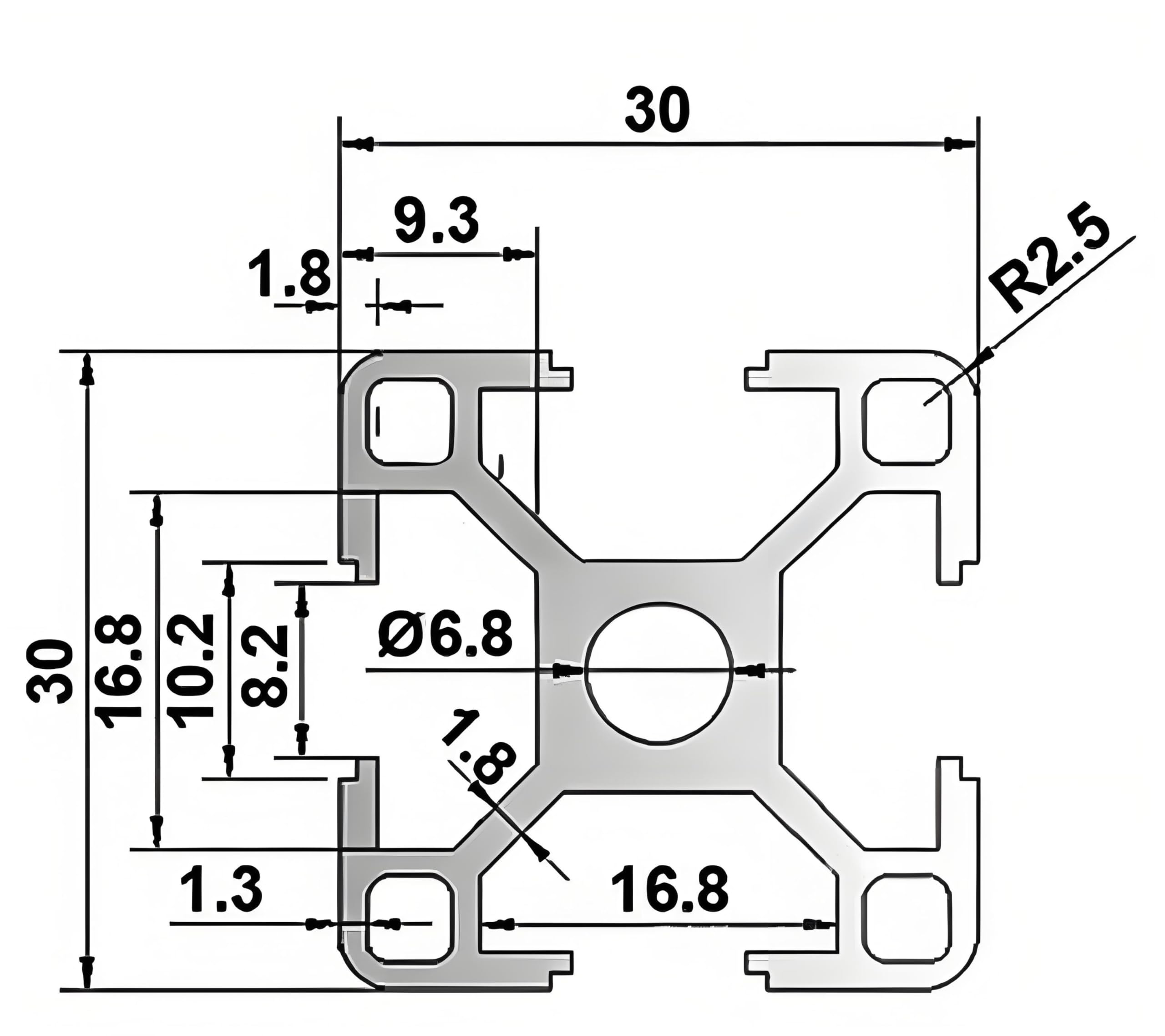 Estrusione in alluminio 3030, lunghezza 150 mm, scanalatura a T, colore nero, (4 pezzi/confezione), profilo in alluminio 30 x 30 mm, serie 30, telaio anodizzato standard europeo per parti di