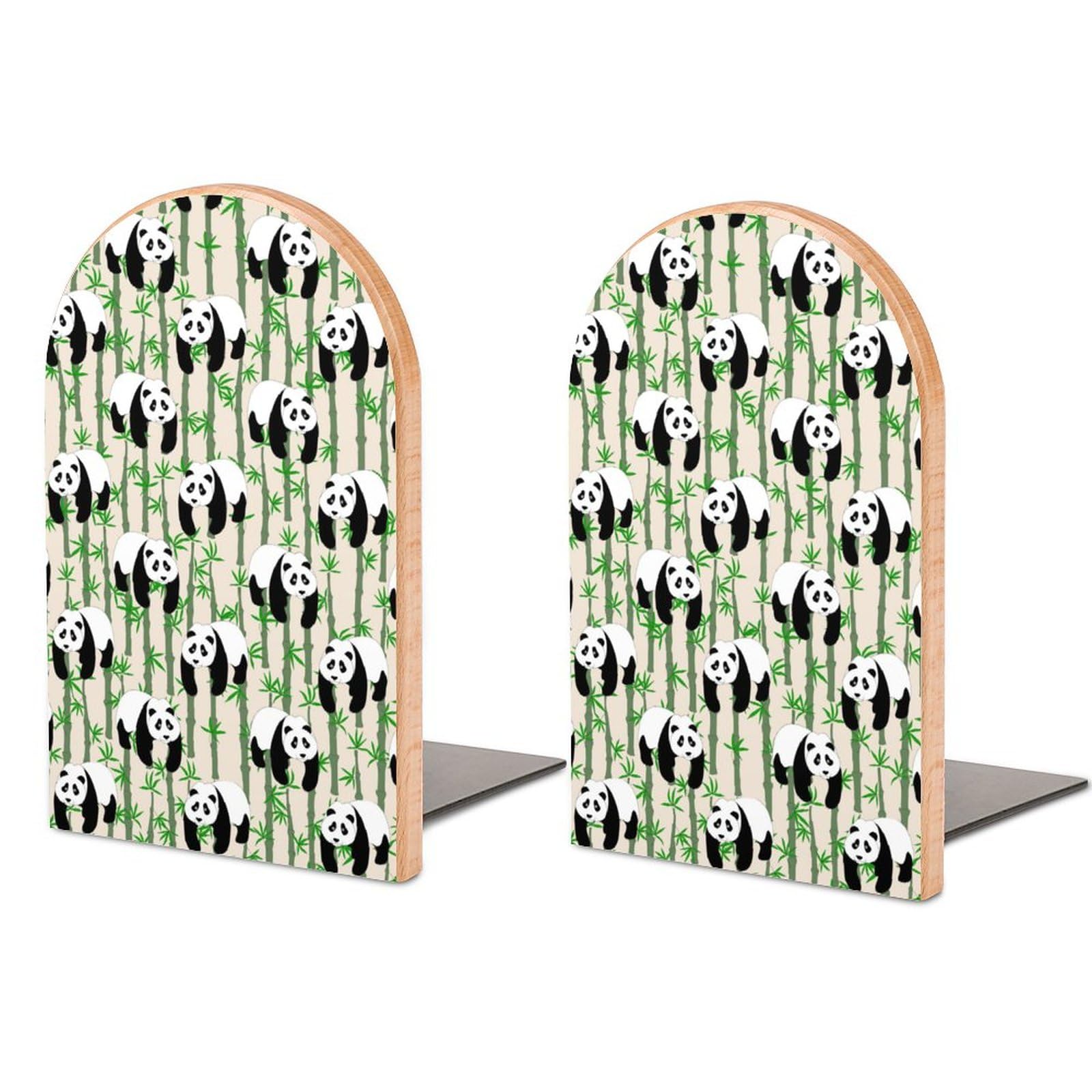 Fermalibri A Forma Di Panda In Resina – Set Di 2 Pezzi Con Base Antiscivolo, Decorativi Per Librerie, Scrivanie E Camerette