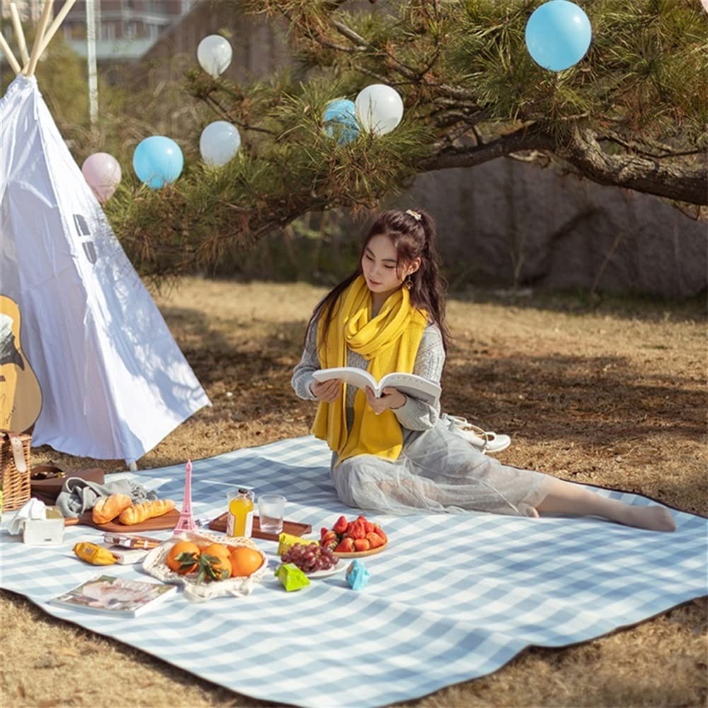 Koc Piknikowy Mata Piknikowa Koc piknikowy Przenośna mata kempingowa na plażę Trawa turystyczna Podróżowanie dla rodziny na trawie Koc Plażowy Do Parku(B,78.8inx78.8in)