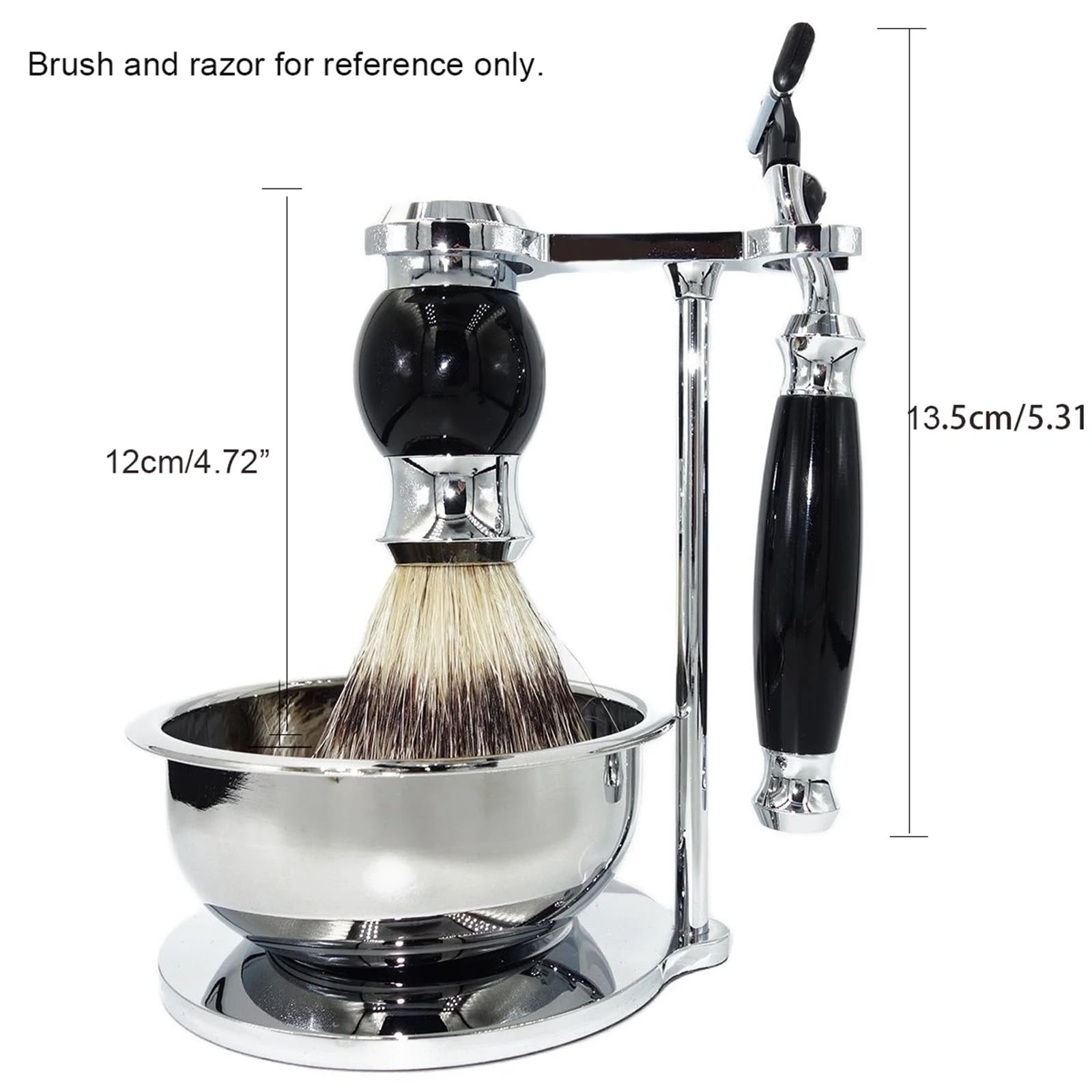 Soporte de afeitado Compatible con maquinilla afeitar Manual y cepillo limpieza tazón taza jabón barba