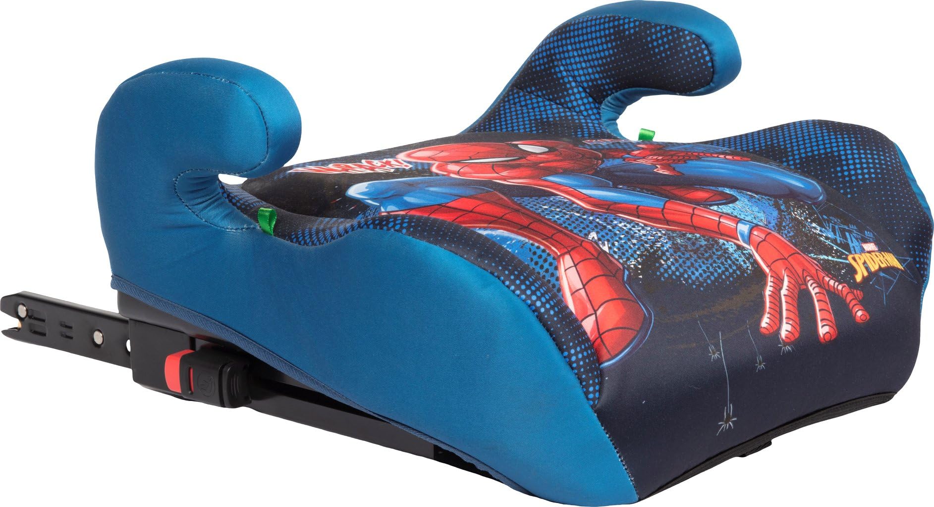 Asiento trasero infantil Marvel Spiderman i-Size ECE R129 ISOFIX, 12-150 cm, 22-36 kg, 6-12 años, grupo 3, fácil de transportar, extraíble y lavable