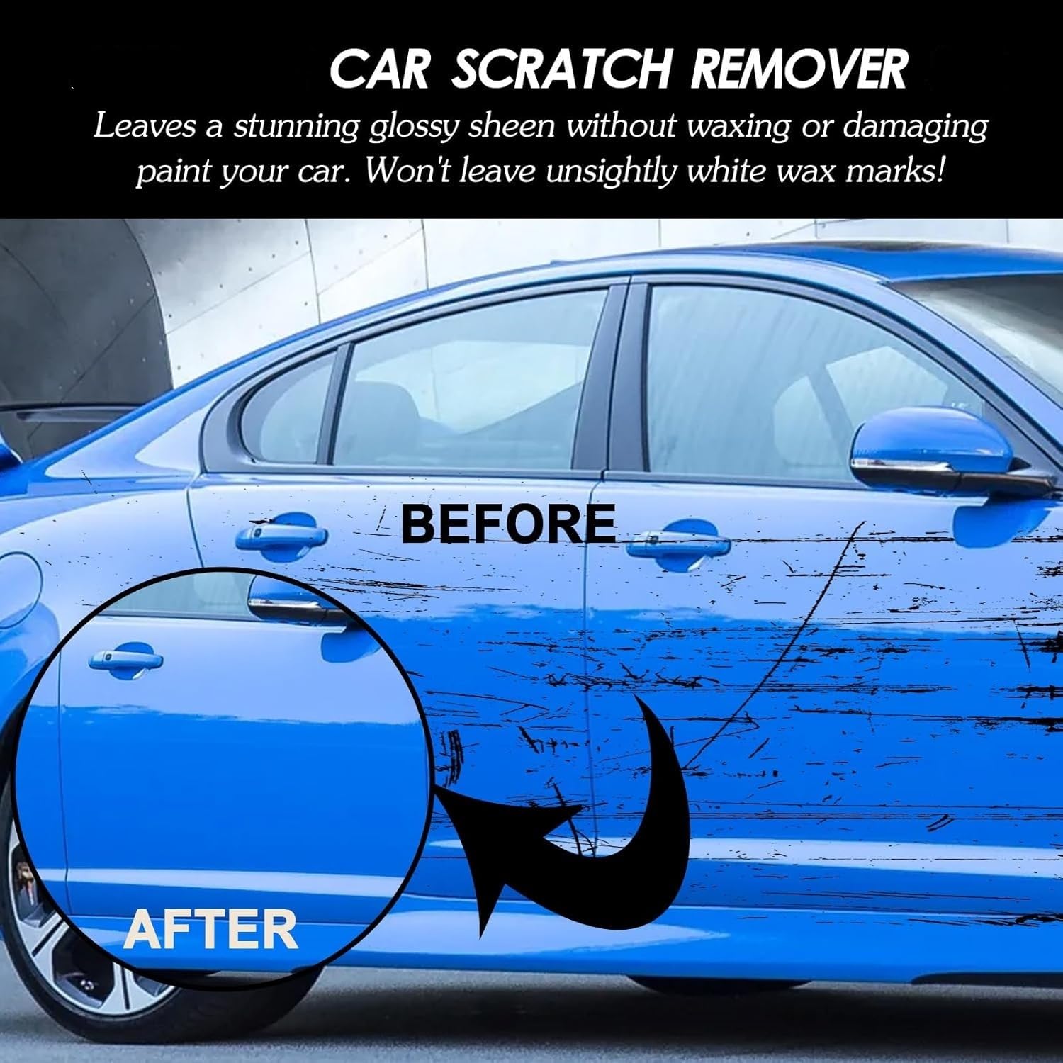 Nurafix Nano Car Scratch Removal Spray, Nurafix Car Scratch Repair Spray, Scratch Remover Kit for Cars, Nano Car Polish Spray Nanotech for Deep Scratch and Swirl Mark Removal (1PC) - 4