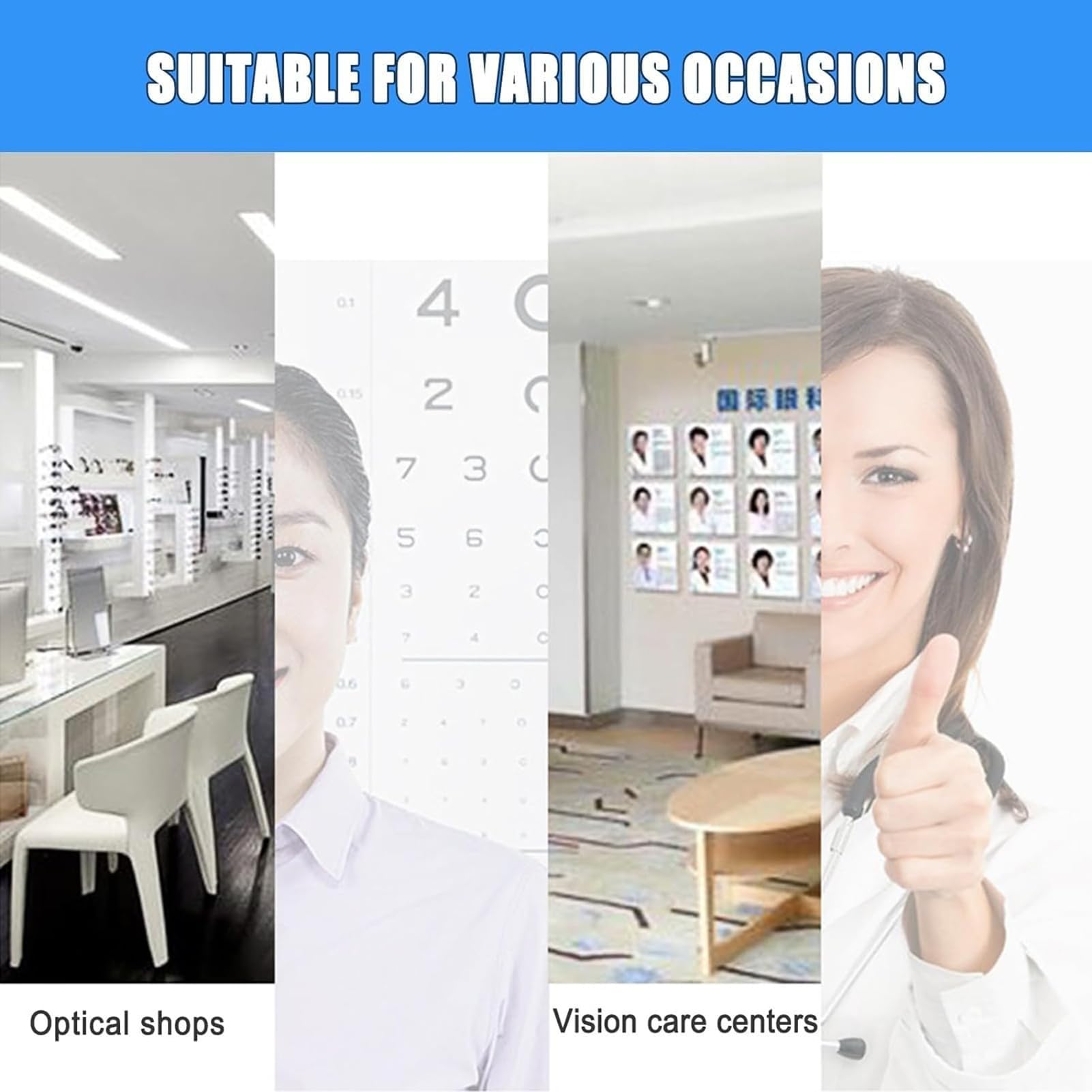 MRKU Supporto di Sollevamento Ottico per Allenamento della Vista, Supporto con manopola di Regolazione dell'altezza per Negozi di Ottica e Centri di Cura della Vista