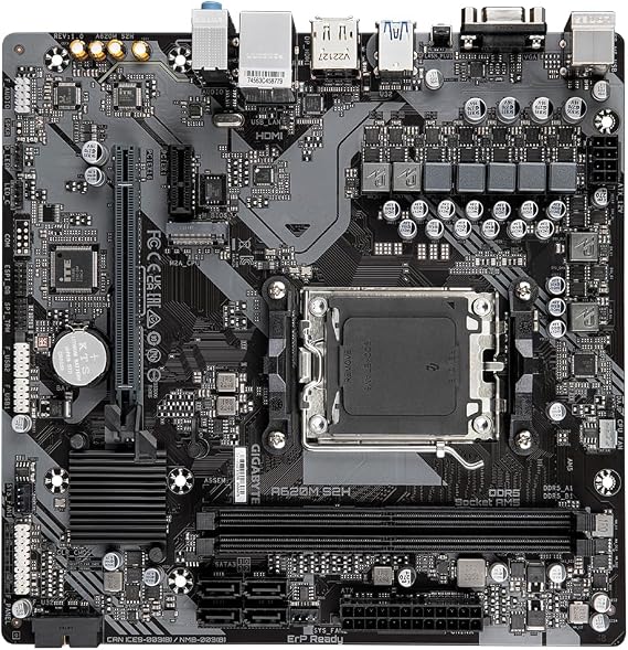 Gigabyte A620M S2H Motherboard AMD A620 Socket AM5 Micro ATX