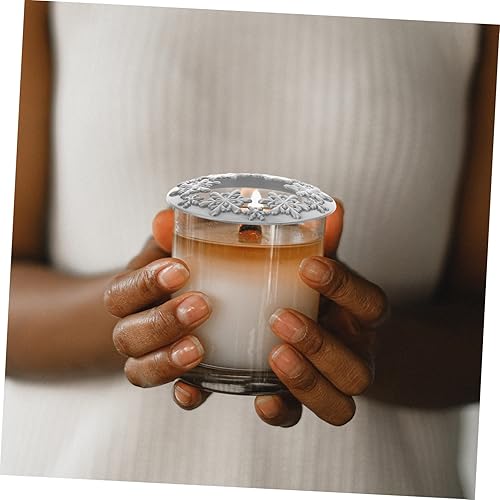 Miniatura 4 de COHEALI Cubierta inteligente Accesorios de aceite esencial, pantalla de metal, velas de Navidad, copo de nieve, tapas de velas, tapa de frasco,