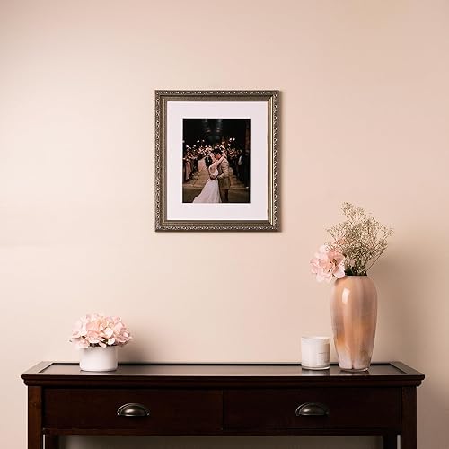 Miniatura 2 de ArtToFrames Marco de fotos de madera de color plata envejecida y con cuentas de 24 x 36 pulgadas